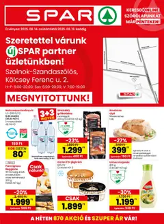 Előnézet Spar partner Szolnok-Szandaszőlős üzletnyitás érvényes 2025.08.14.-tól