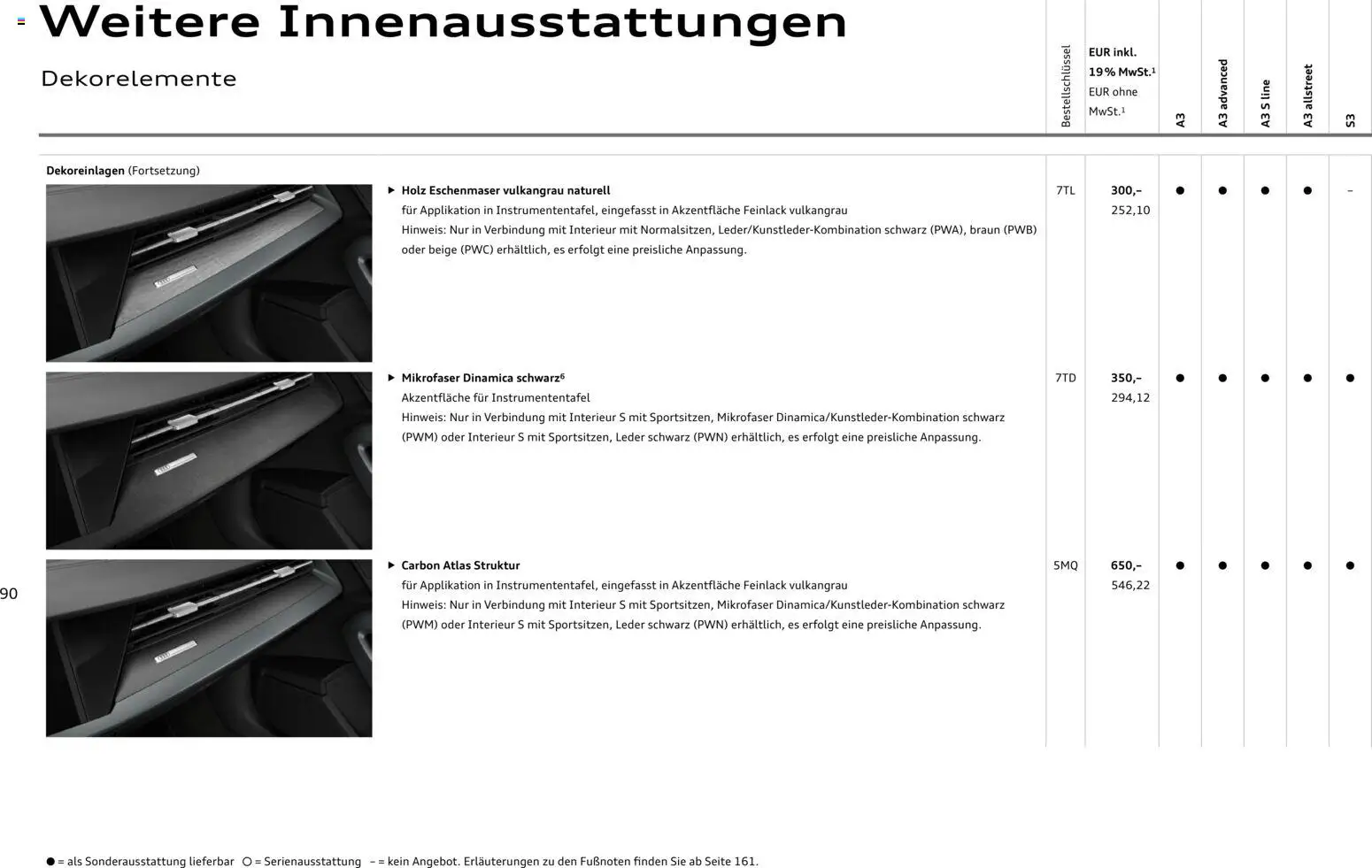 Audi A3 - Seite 90 - gültig ab 28.10.2025