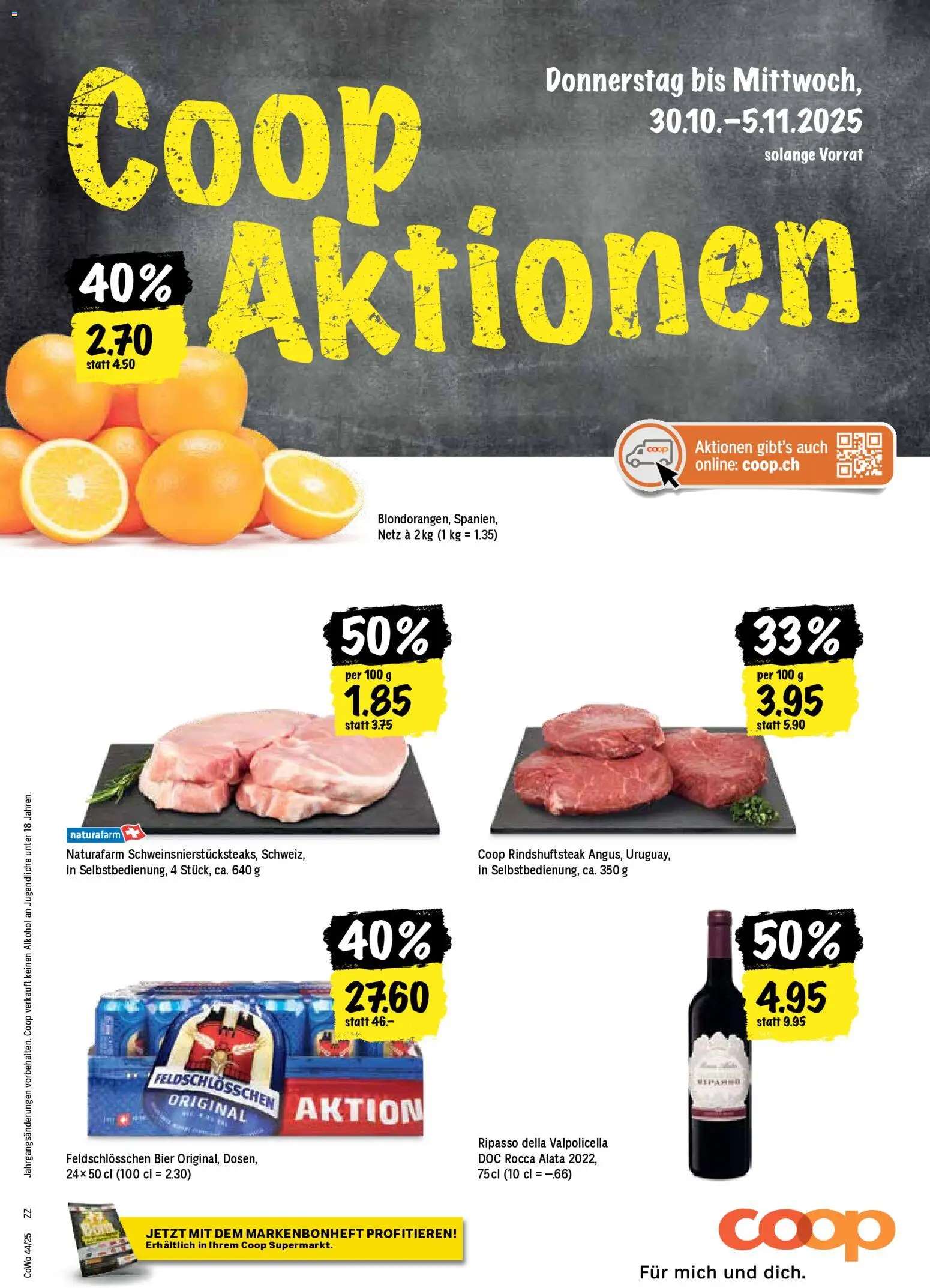 Coop Aktionen - Seite 1- gültig ab 30.10.2025