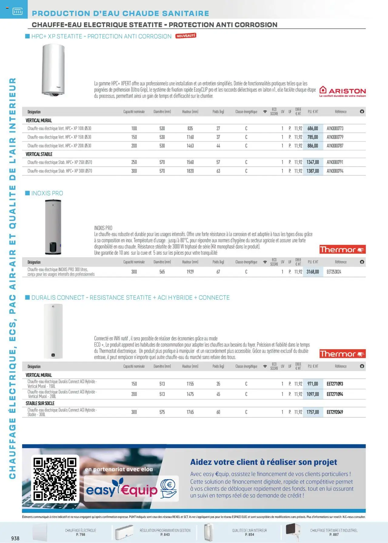 Rexel - Chauffage Électrique, ECS, PAC AIR-AIR Et Qualite De L´Air Interieur - page 144 - valable à partir du 16/07/2025