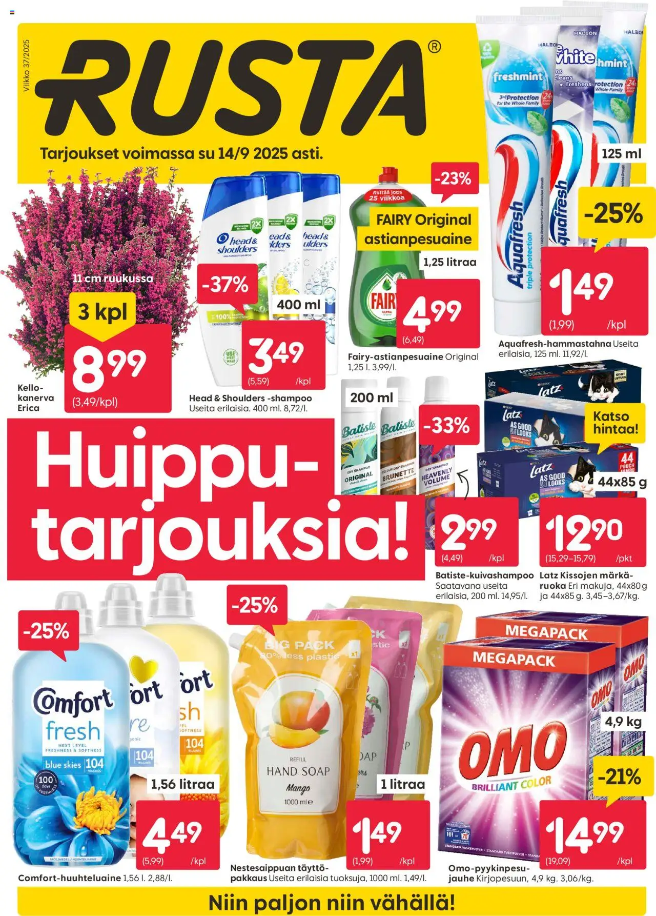 Rusta tarjoukset - sivu 1- voimassa alkaen 08/09/2025