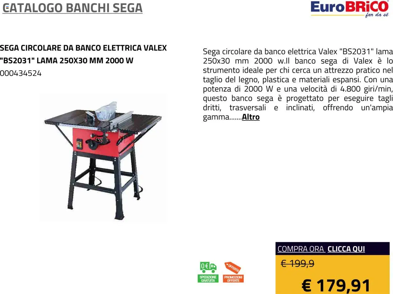 Eurobrico Banchi Sega catalogo - pagina 9 - valido dal 23/07/2025