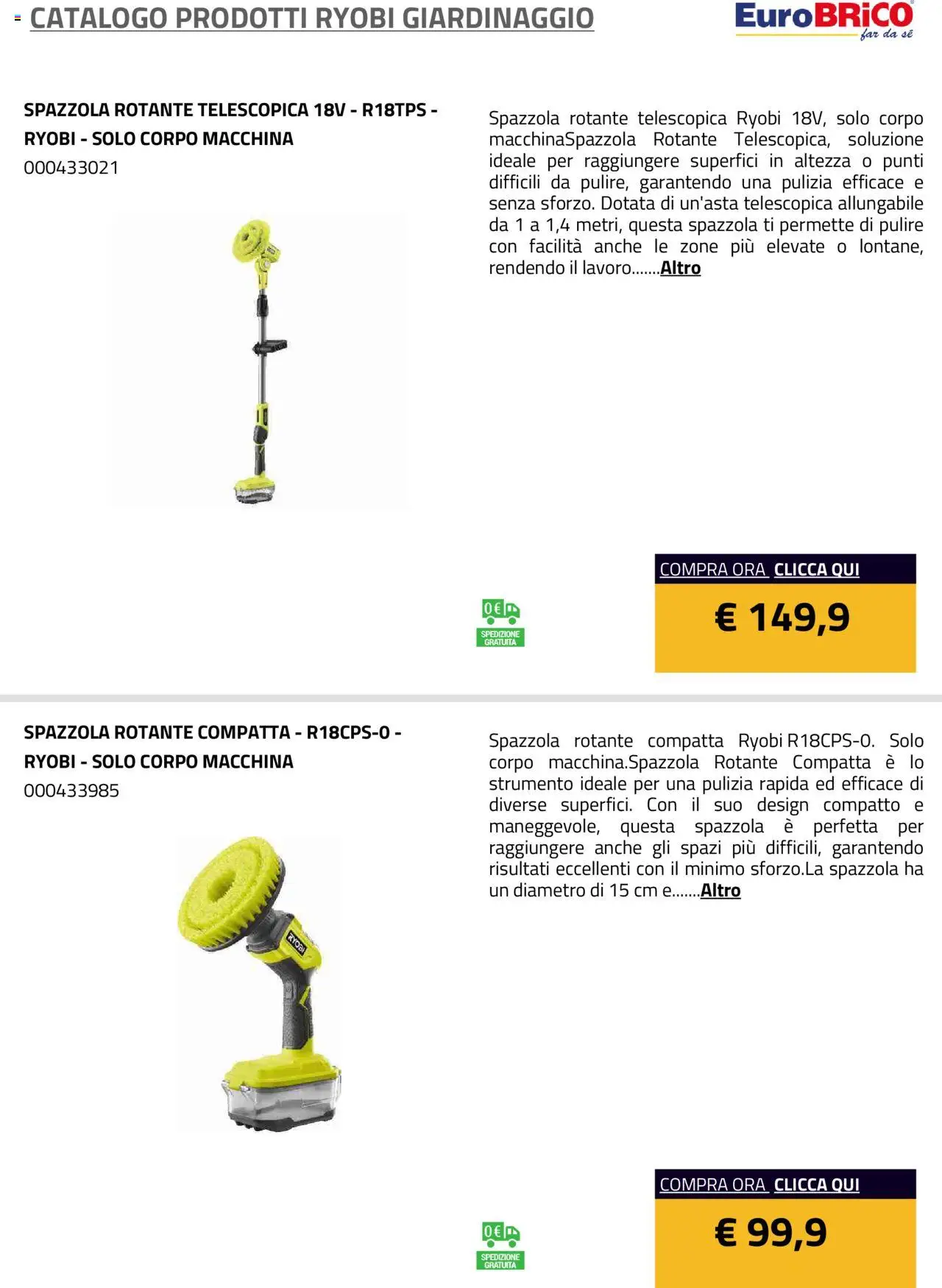 Eurobrico Prodotti Ryobi Giardinaggio catalogo - pagina 59 - valido dal 23/07/2025
