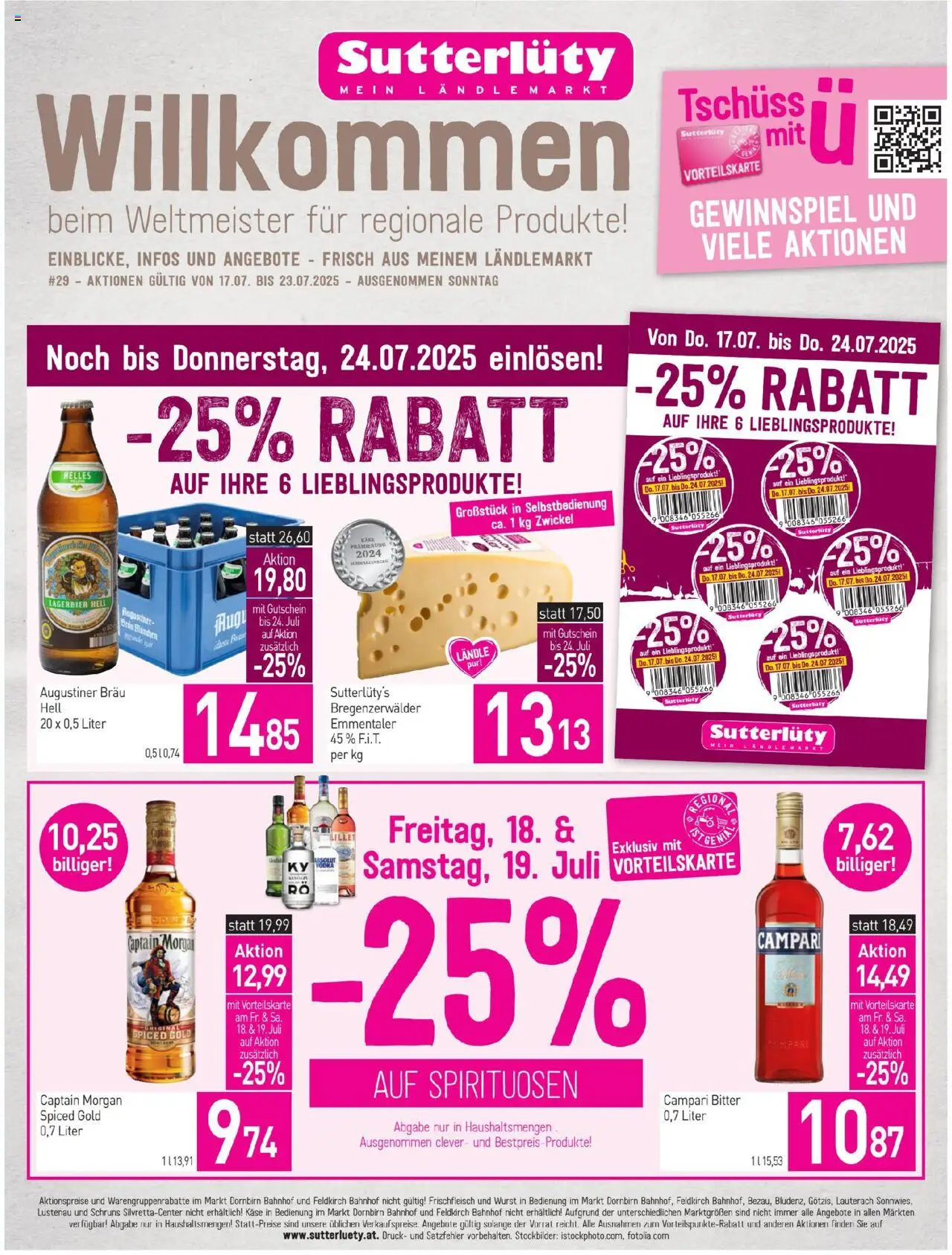 Sutterlüty Flugblatt - Seite 1- gültig ab 17.07.2025