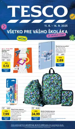 Tesco leták platný od 11.08.2025
