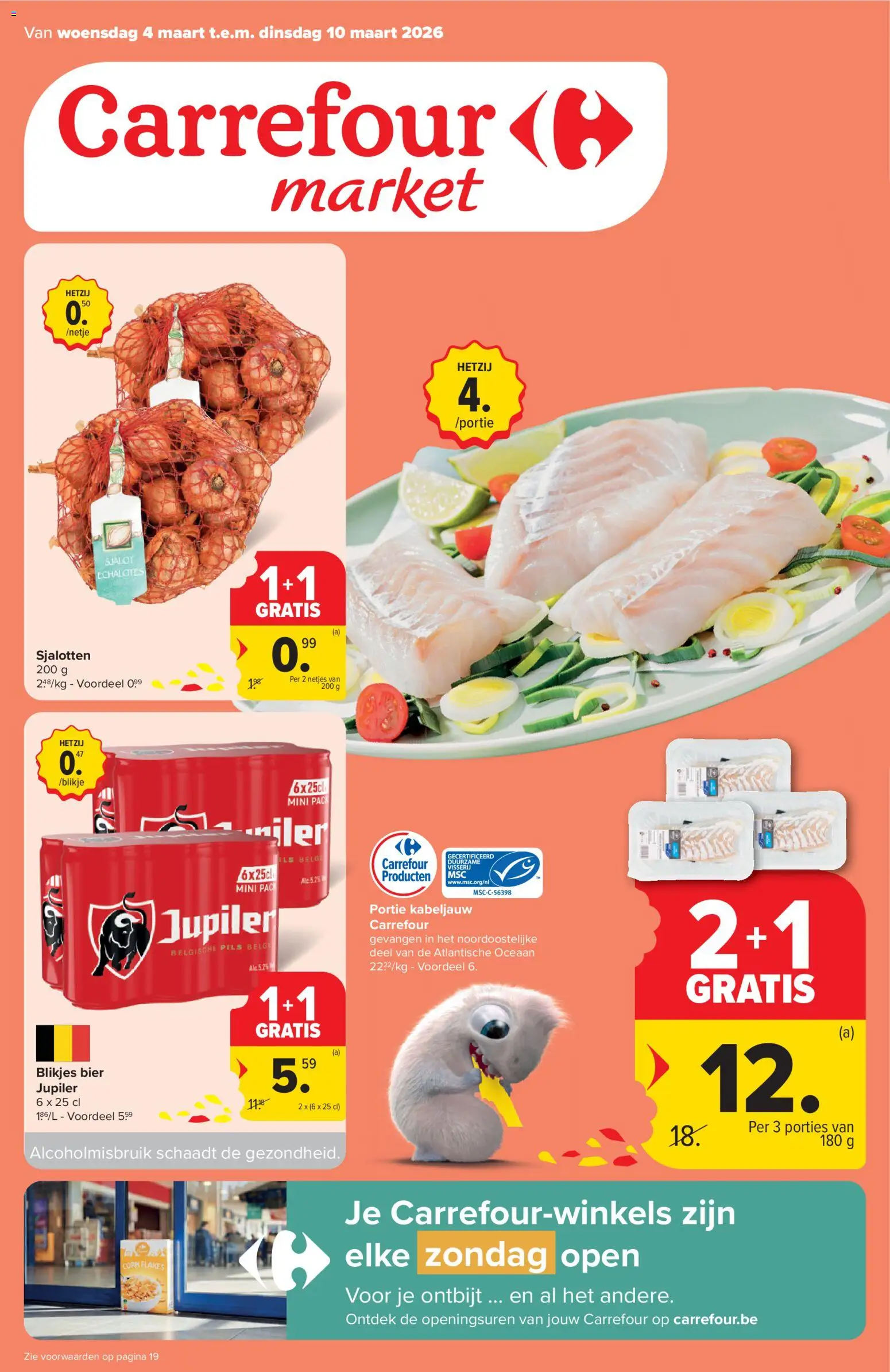 Carrefour market folder week 10 - pagina 1- geldig vanaf 04/03/2026