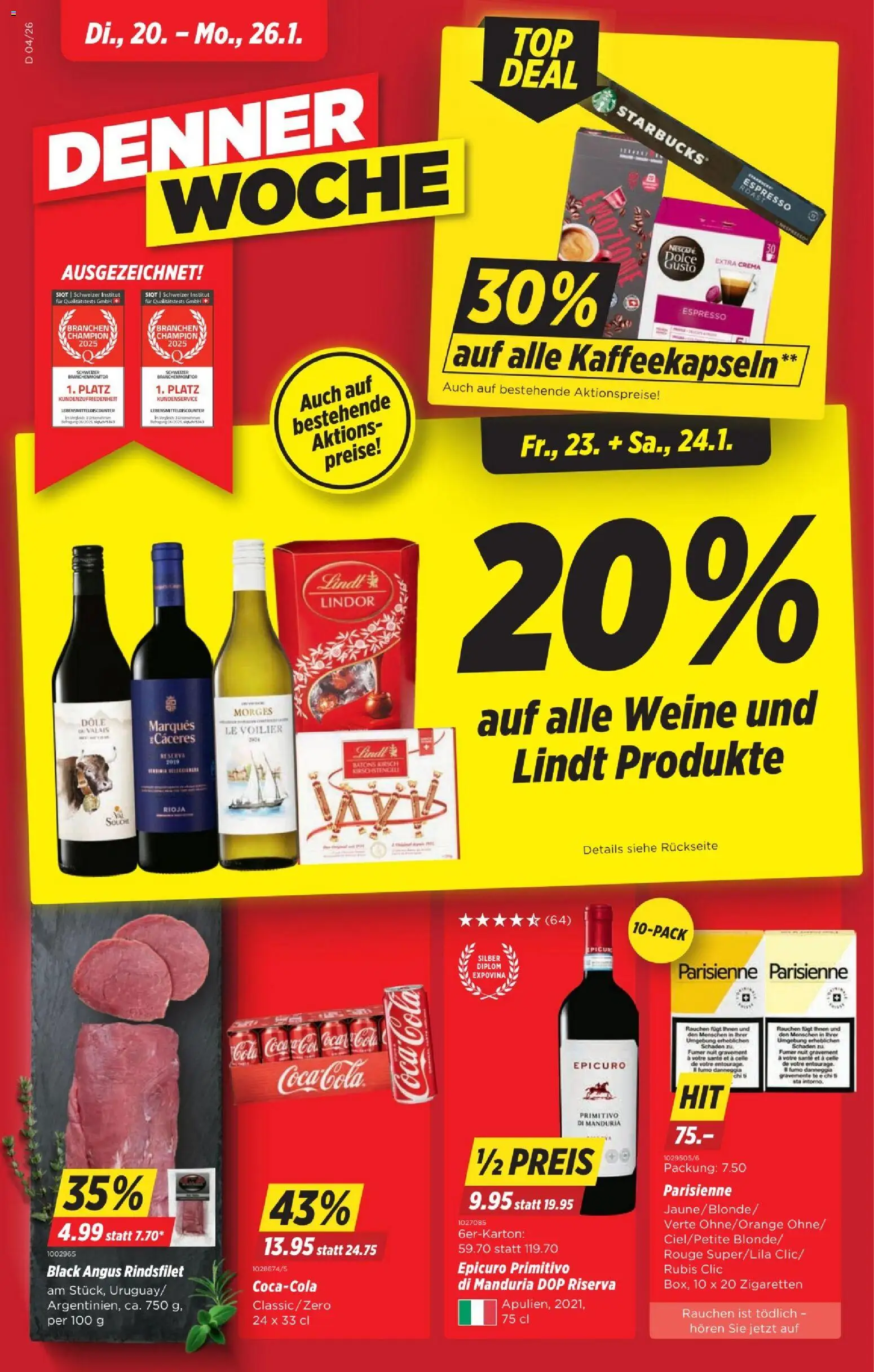 Denner Aktionen - Seite 1- gültig ab 20.01.2026