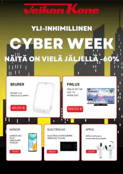 Esikatselu Veikon Kone - Cyber Monday voimassa alkaen 01/12/2025