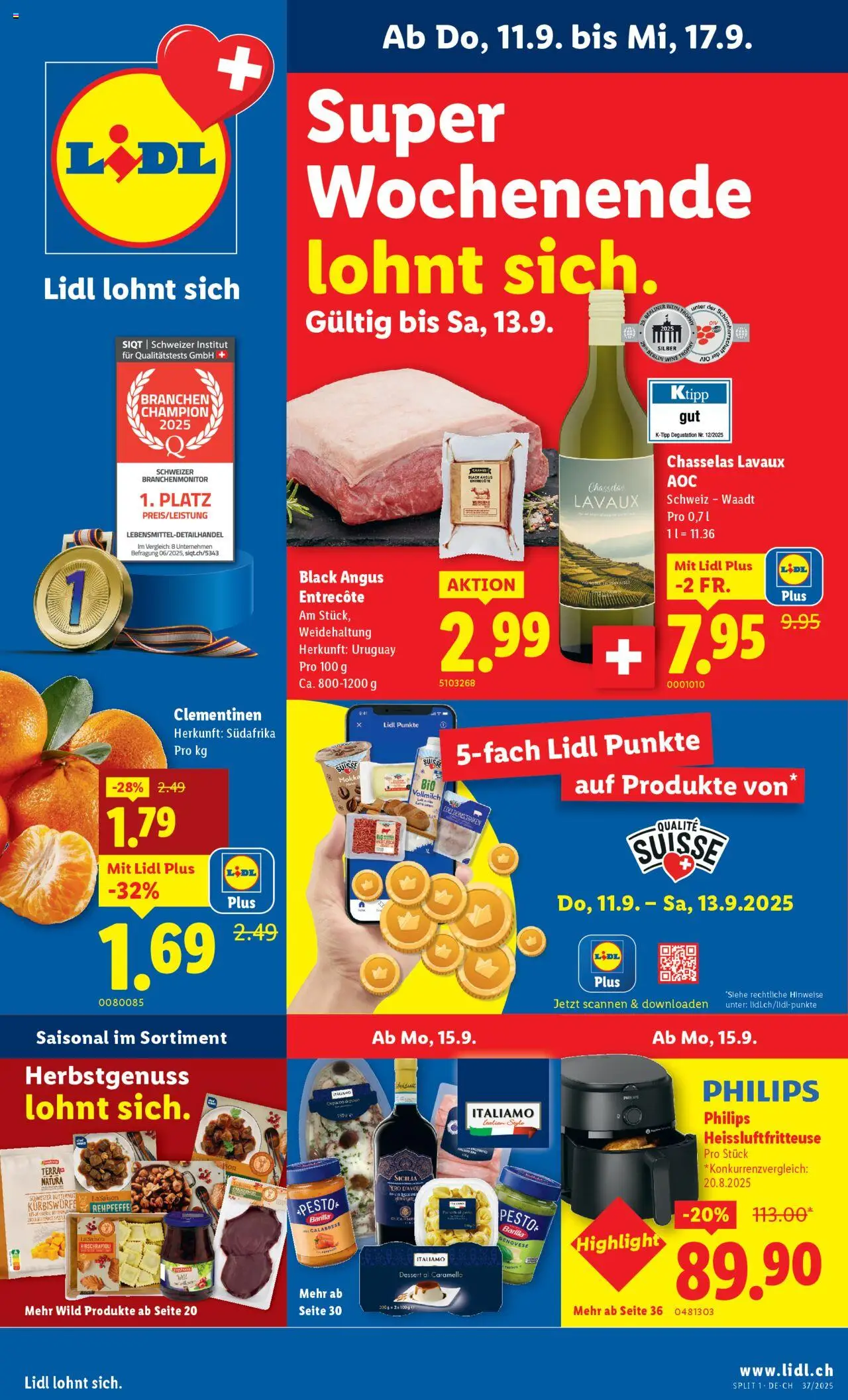 Lidl Aktionen - Seite 1- gültig ab 11.09.2025