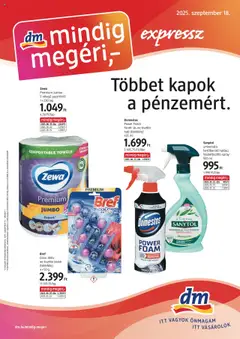 Előnézet DM Drogerie Markt Akciós újság érvényes 2025.09.18.-tól