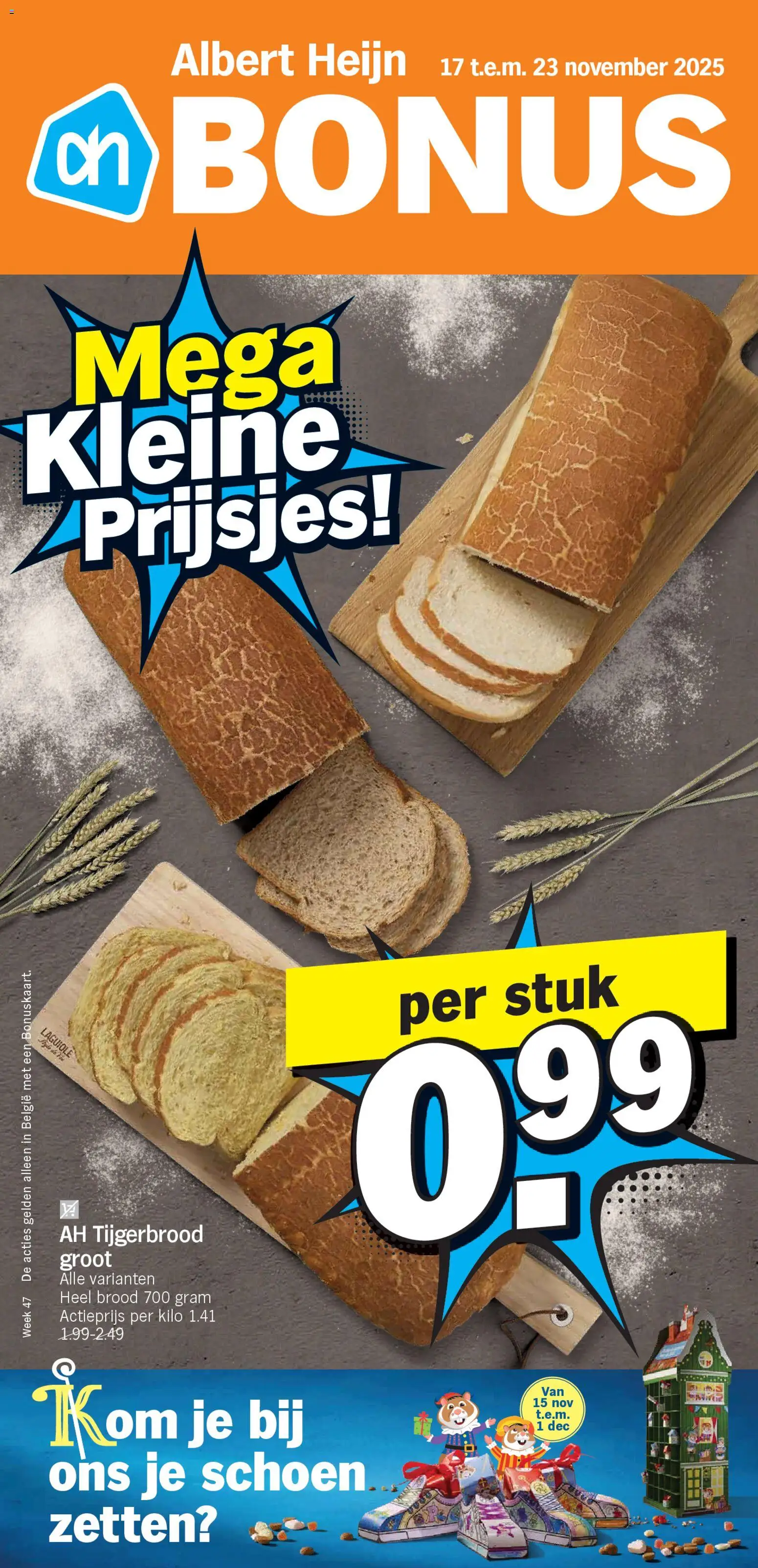 Albert Heijn folder week  / de la semaine 47 - pagina 1- geldig vanaf 17/11/2025