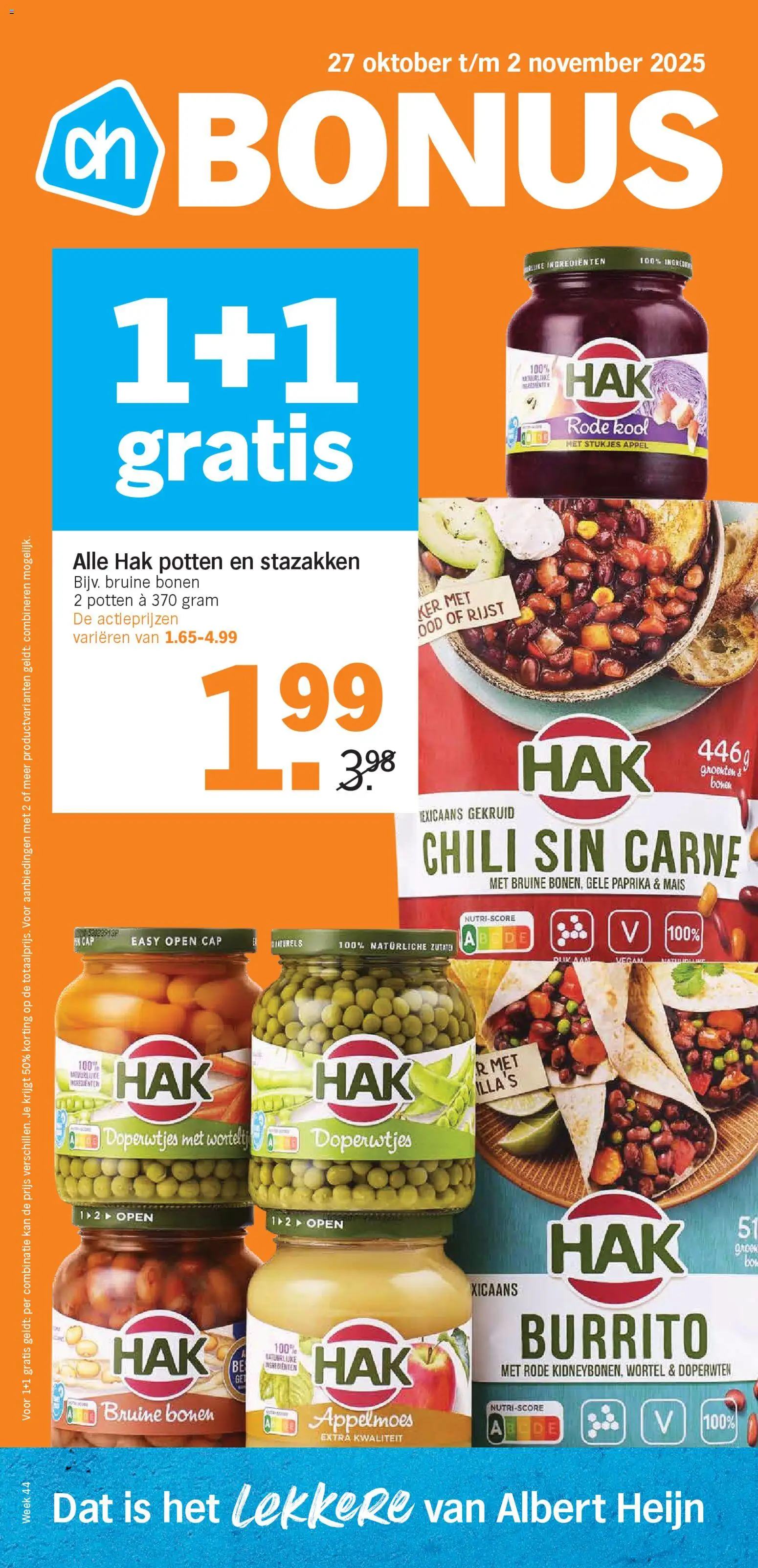 Albert Heijn folder week 44 - pagina 1- geldig vanaf 27-10-2025