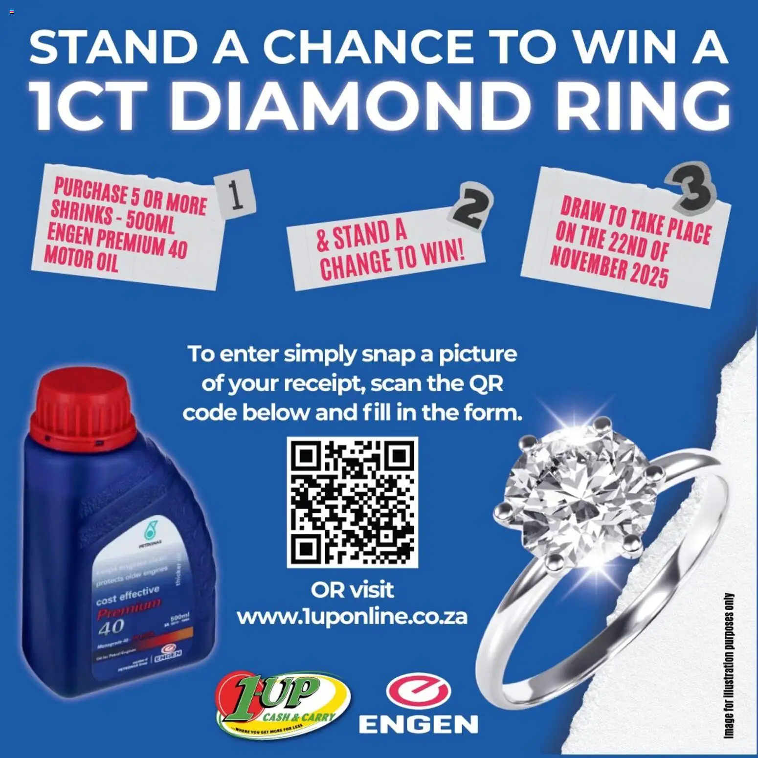 1UP Cash & Carry Engen Premium 40 Motor Oil Promo - page 1- valid from 22/10/2025