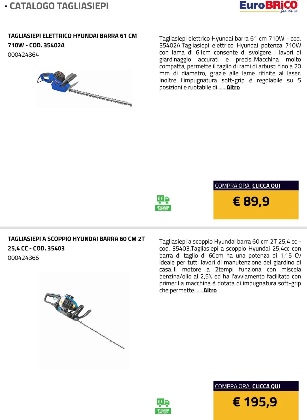 Eurobrico Tagliasiepi catalogo - pagina 22 - valido dal 23/07/2025