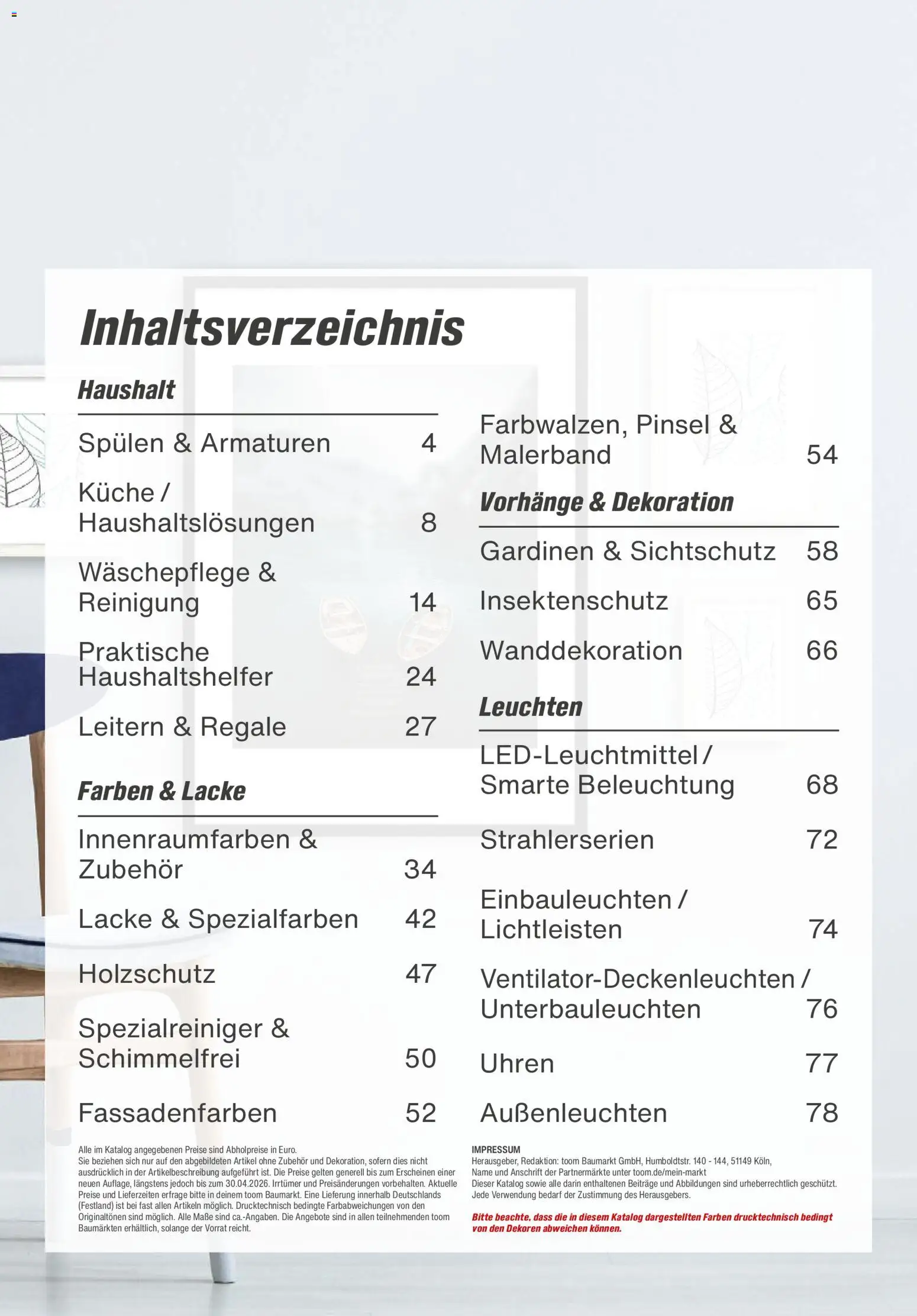 Toom Baumarkt  Wohnen & Haushalt 2026 - Seite 3 - gültig ab 01.01.2026