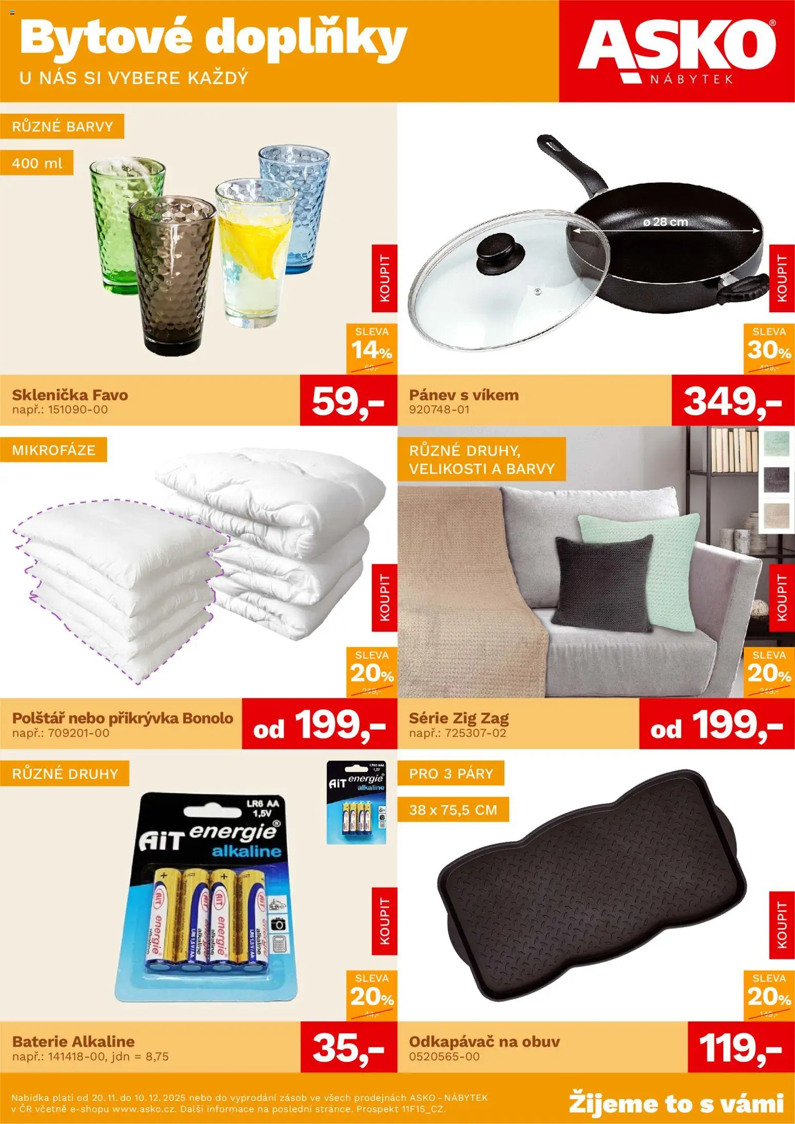 ASKO nábytek leták - Bytové doplňky za skvělé ceny - strana 1- platný od 20.11.2025