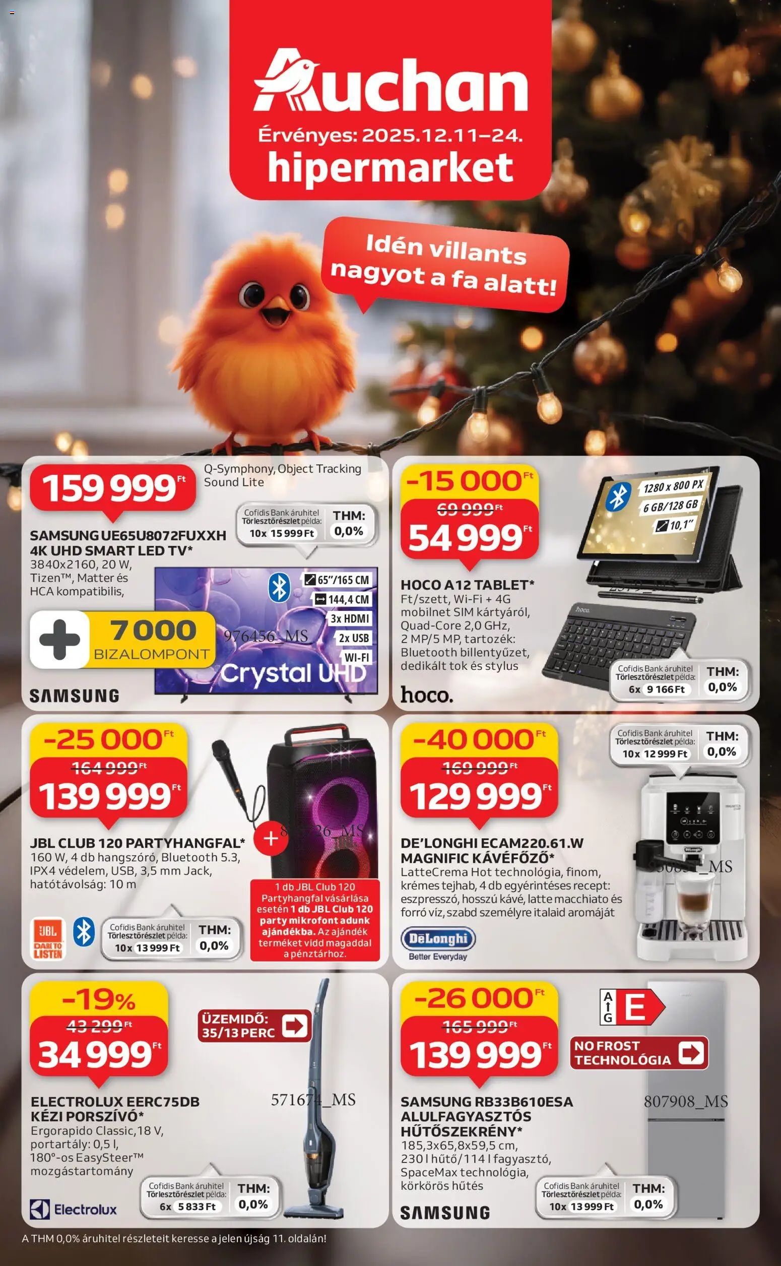 Auchan - Háztartási Elektronika ajánlataink - 1oldal - érvényes 2025.12.11.-tól