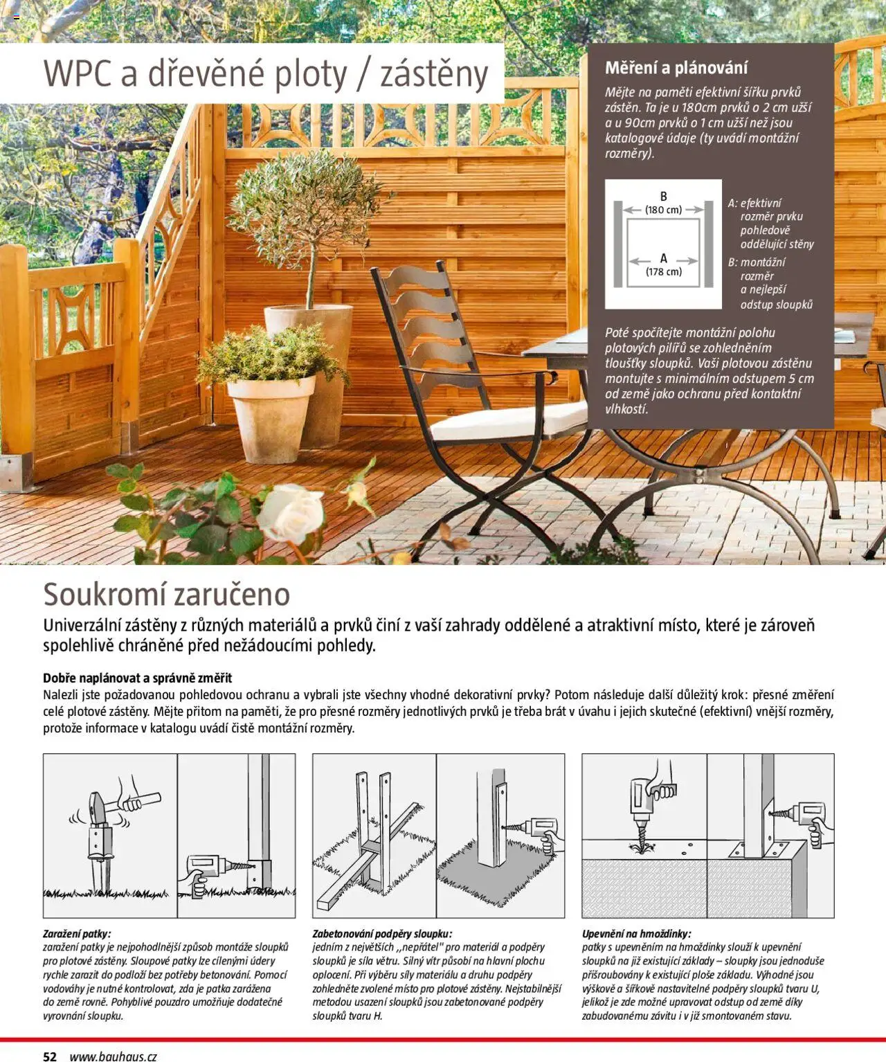 Bauhaus katalog Ploty a zahradní domky - strana 52- platný od 01.04.2025