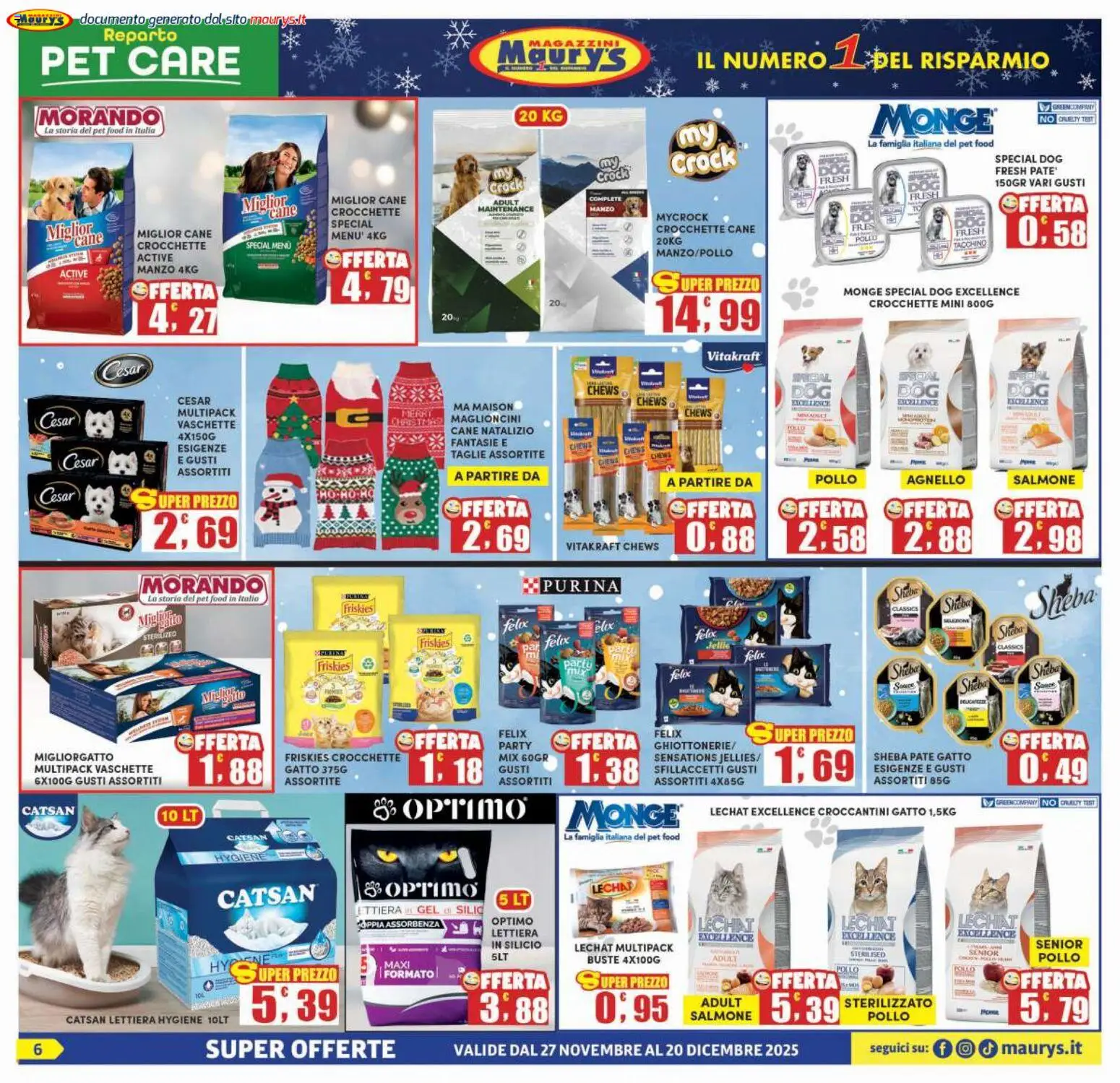 Volantino Maury's	 - pagina 6 - valido dal 27/11/2025