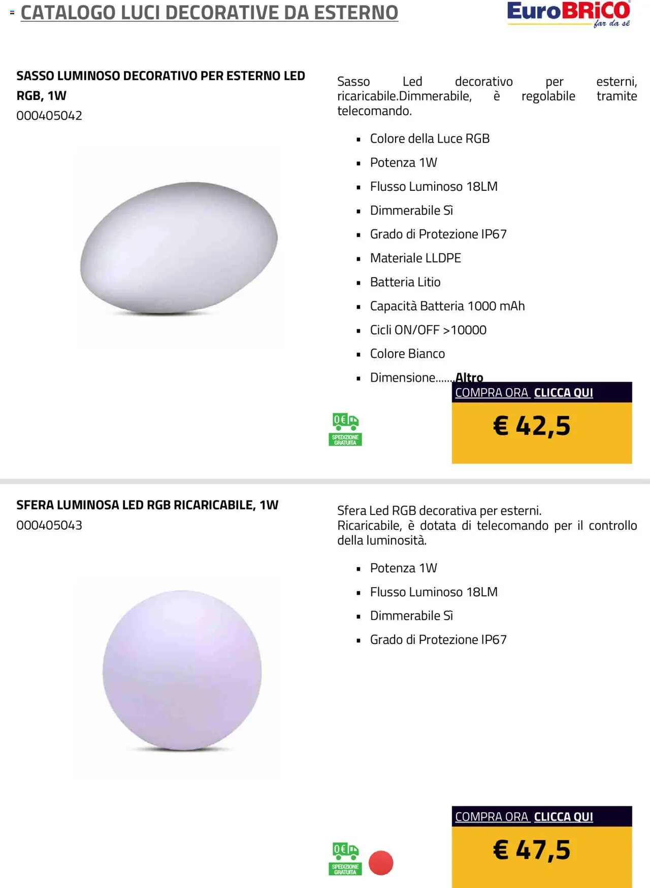 Eurobrico Luci Decorative da Esterno catalogo - pagina 15 - valido dal 23/07/2025