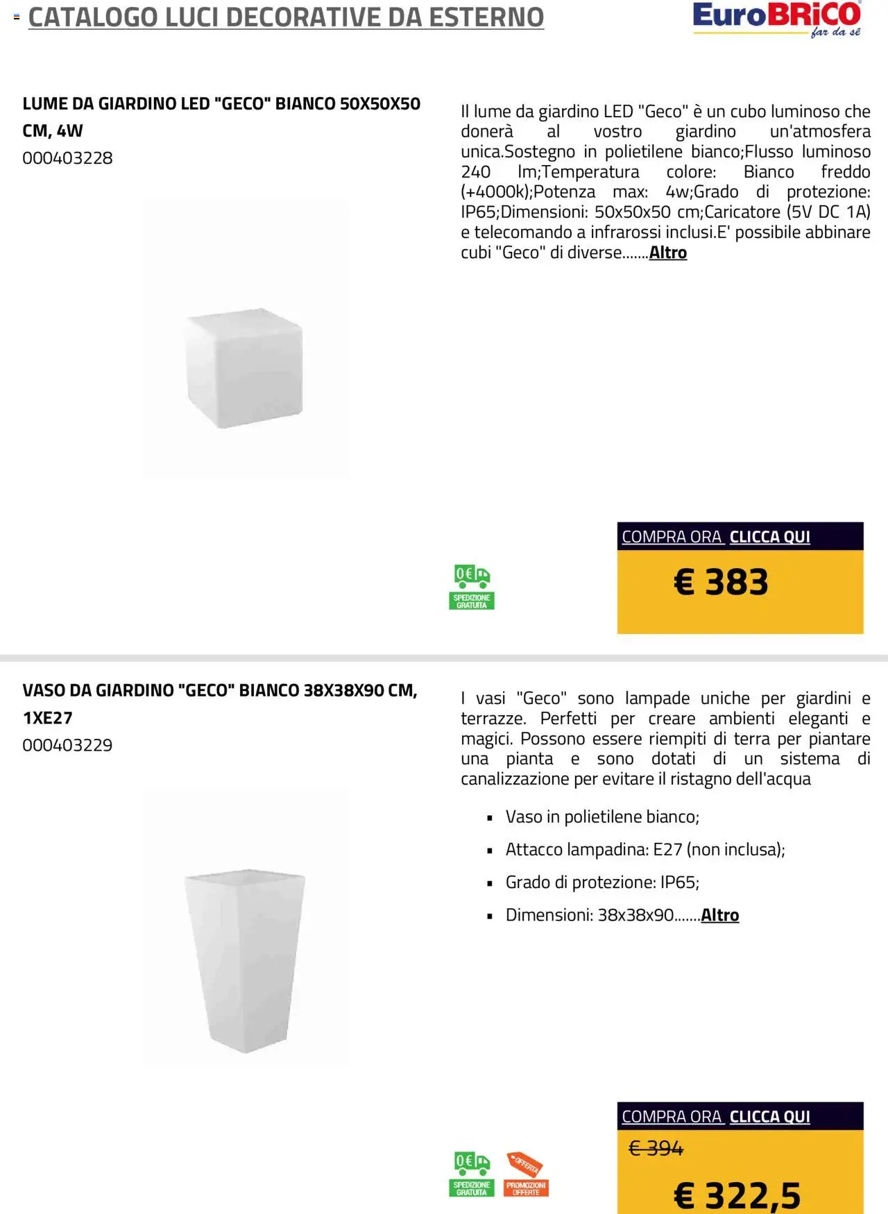 Eurobrico Luci Decorative da Esterno catalogo - pagina 12 - valido dal 23/07/2025