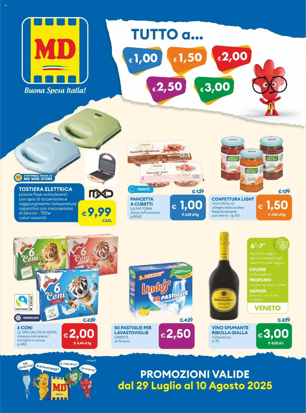 Volantino MD Discount	 - pagina 1 - valido dal 29/07/2025