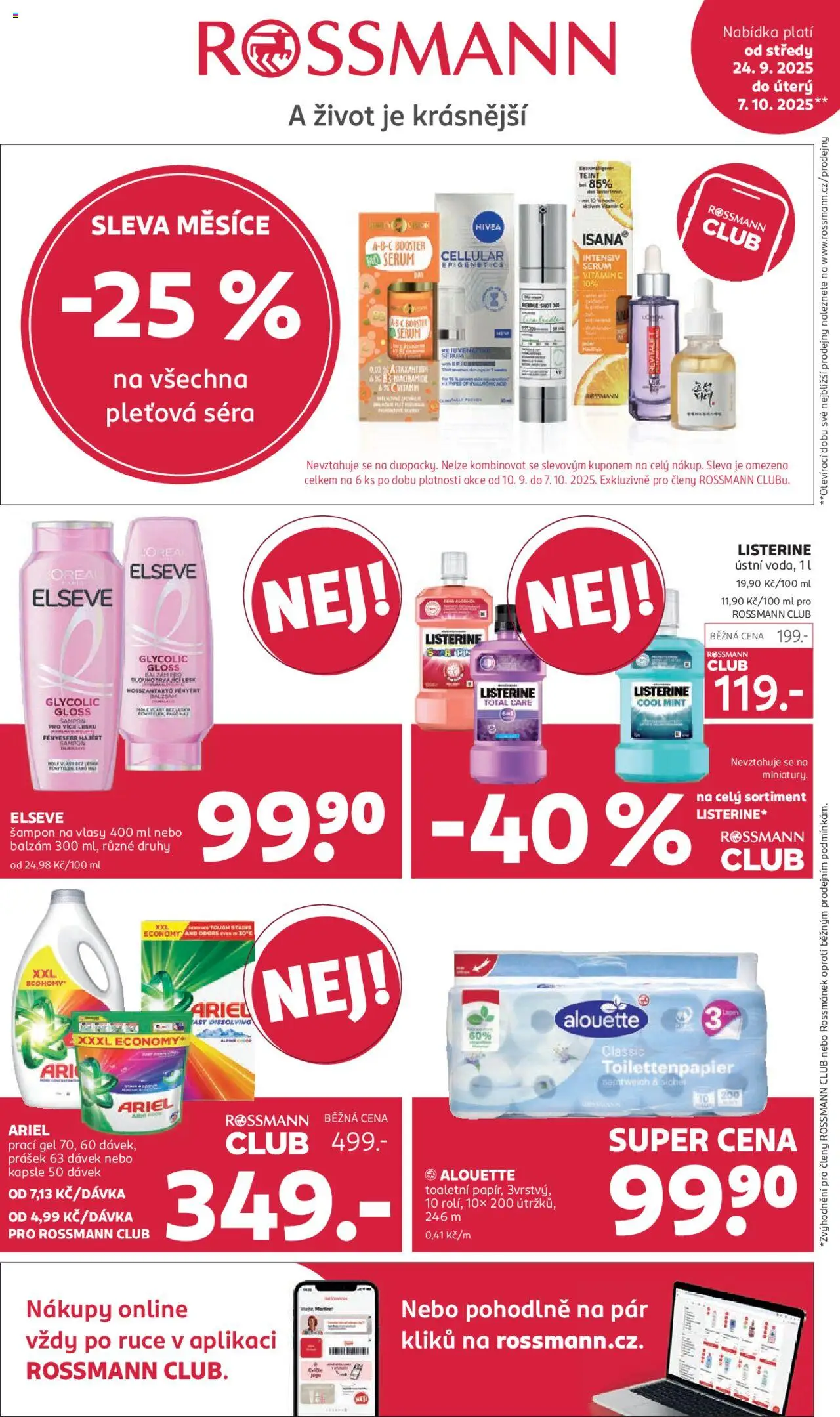 Rossmann leták - strana 1- platný od 24.09.2025