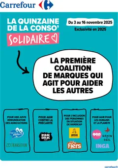 Aperçu Carrefour catalogue La quinzaine de la conso solidaire valable à partir du 03/11/2025