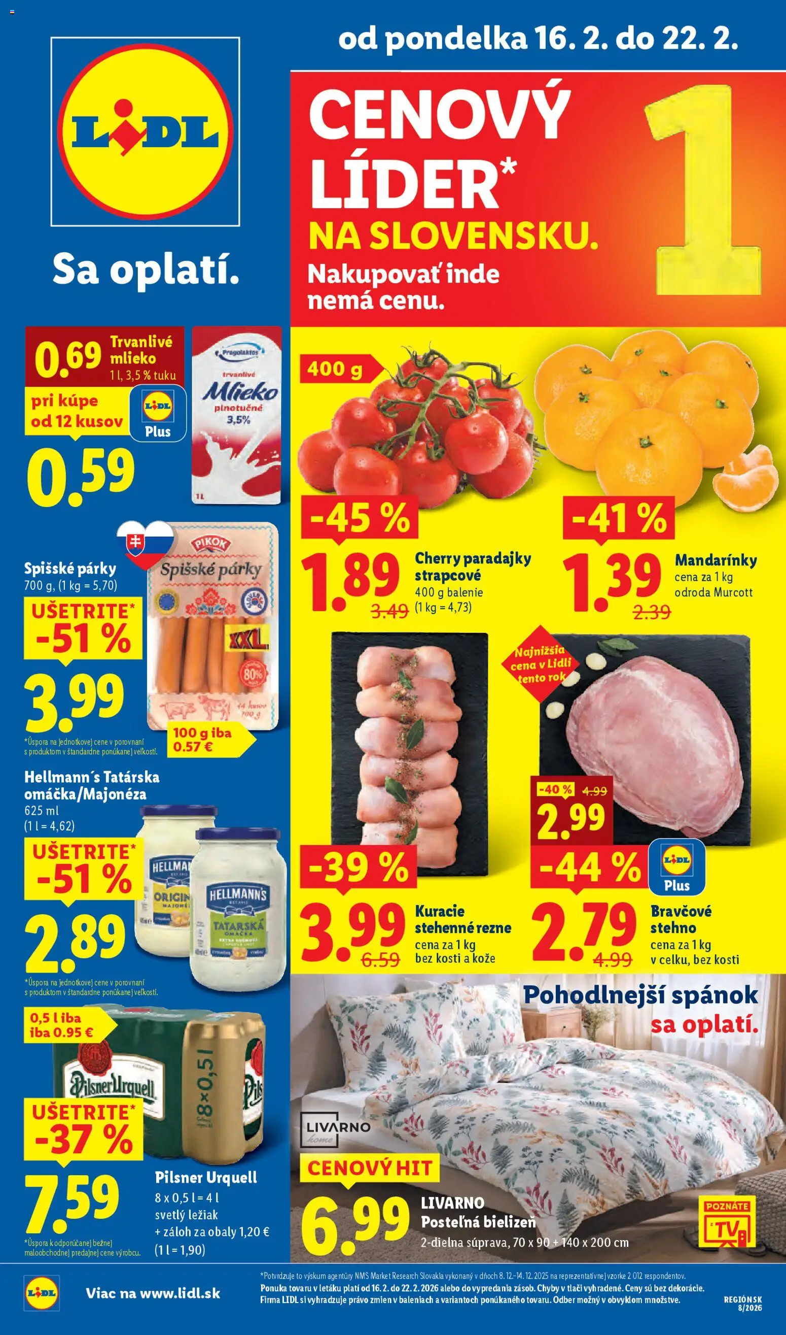 Lidl leták - strana 1- platný od 16.02.2026
