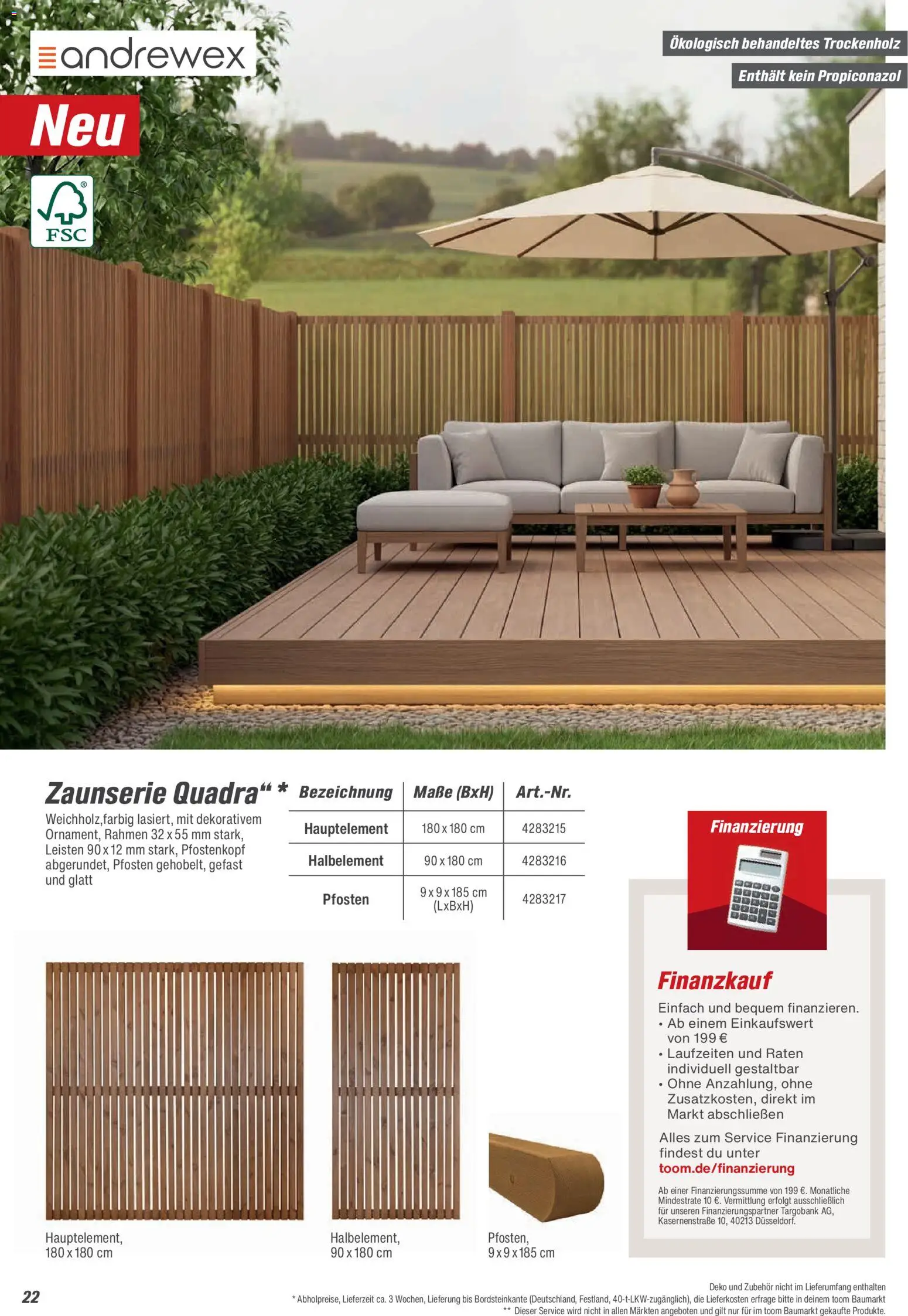 Toom Baumarkt Zäune & Sichtschutz 2026 - Seite 22 - gültig ab 20.02.2026