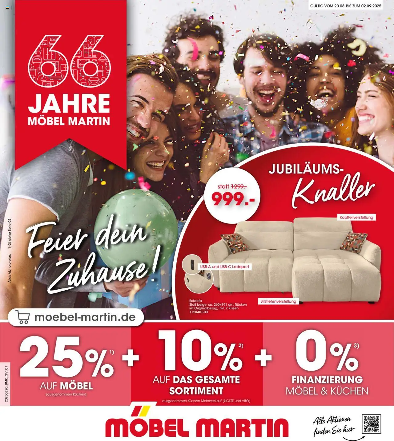 Möbel Martin Prospekt 	 - Seite 1 - gültig ab 20.08.2025