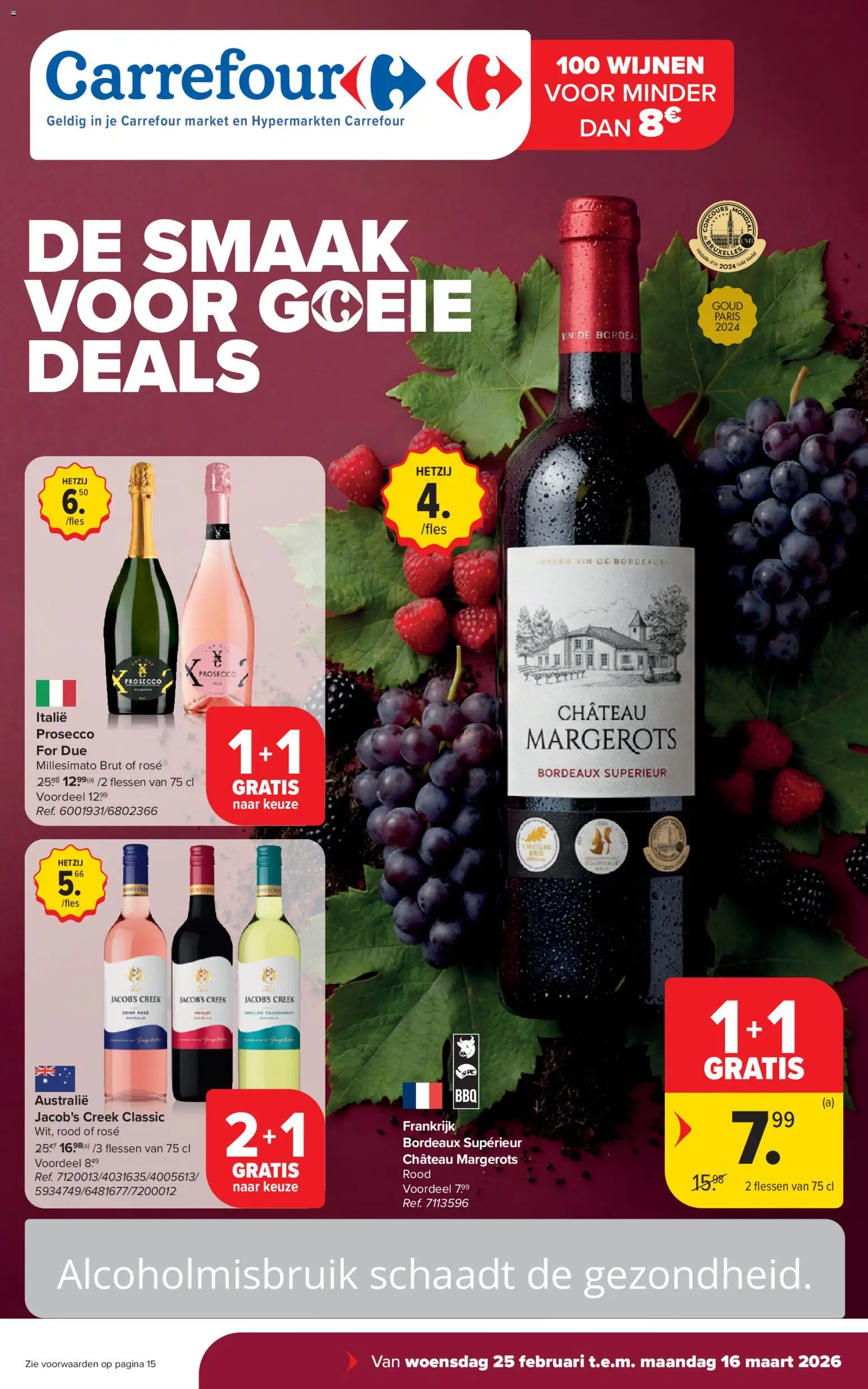 Carrefour market - Folder Wijn - pagina 1- geldig vanaf 25/02/2026
