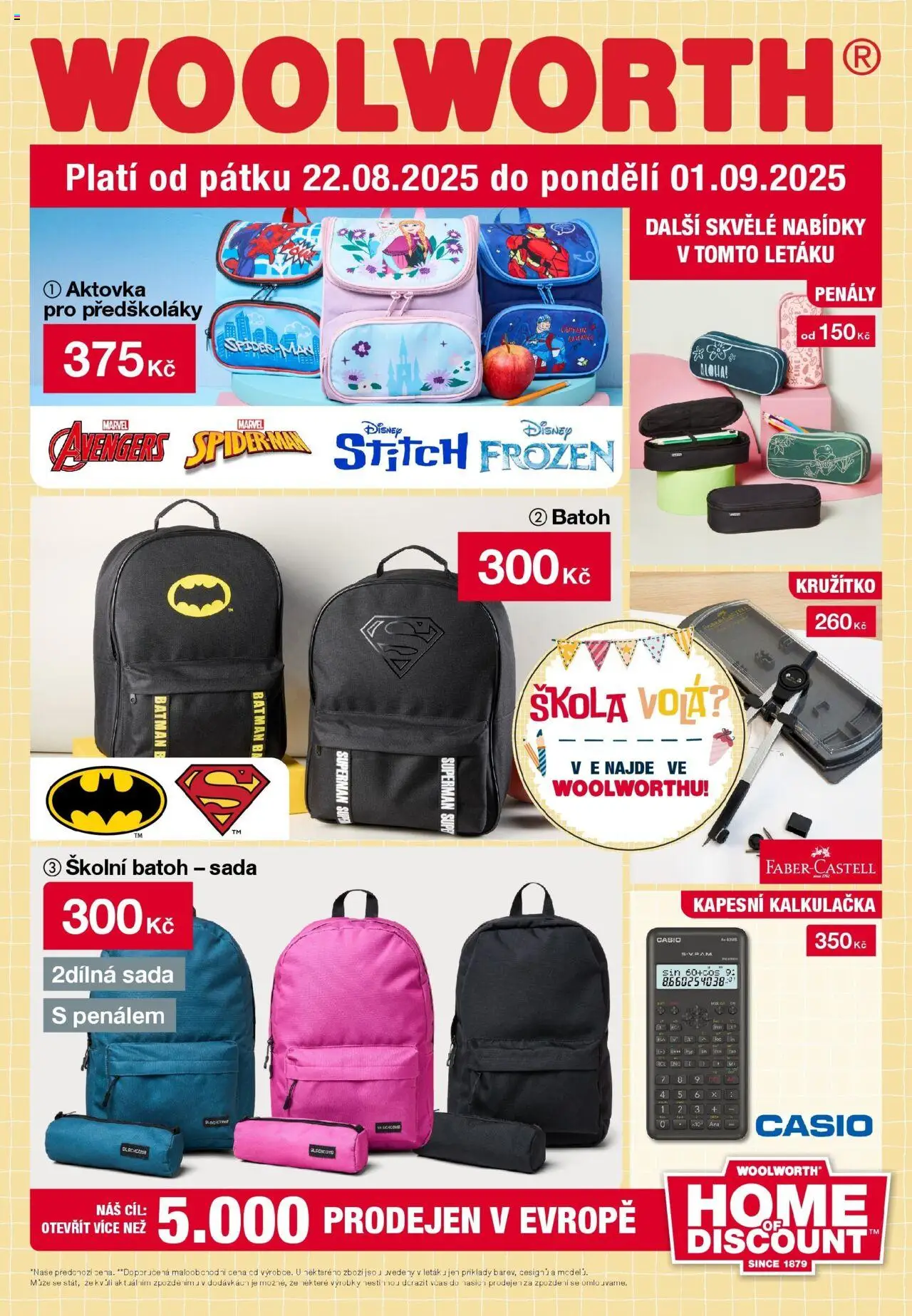 Woolworth leták - strana 1- platný od 22.08.2025