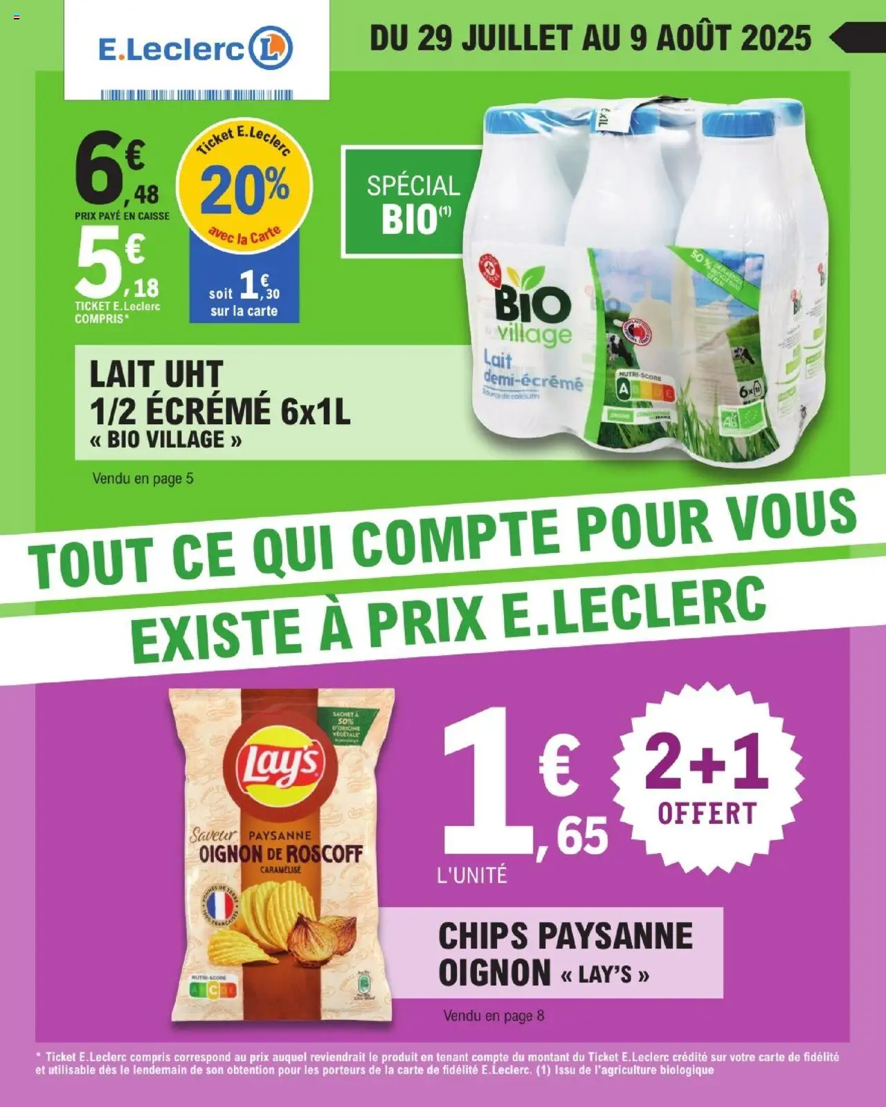 E.Leclerc catalogue de la semaine 31 - page 1 - valable à partir du 29/07/2025