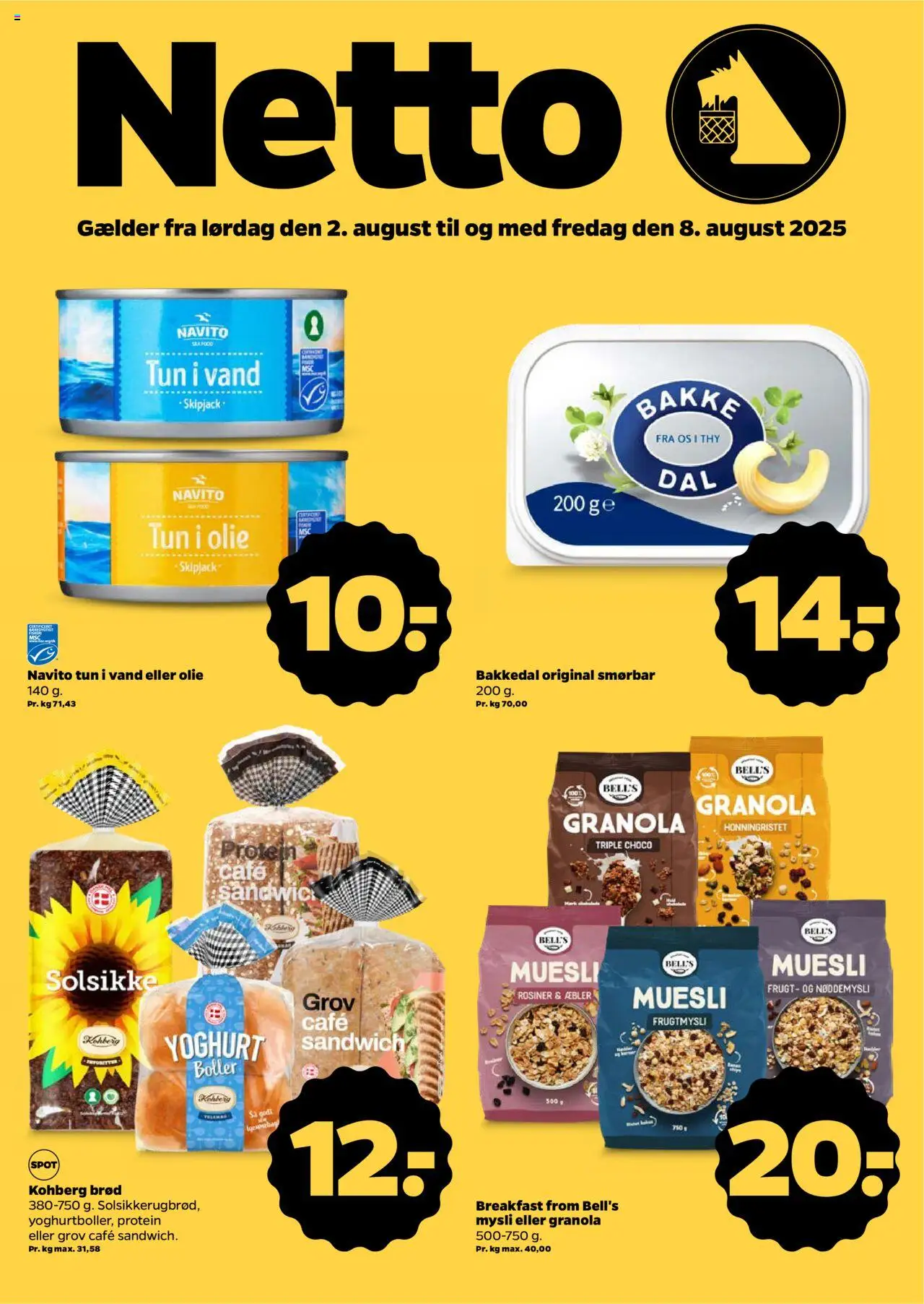 Netto - Tilbudsavis - side 1- gyldig fra 02/08/2025