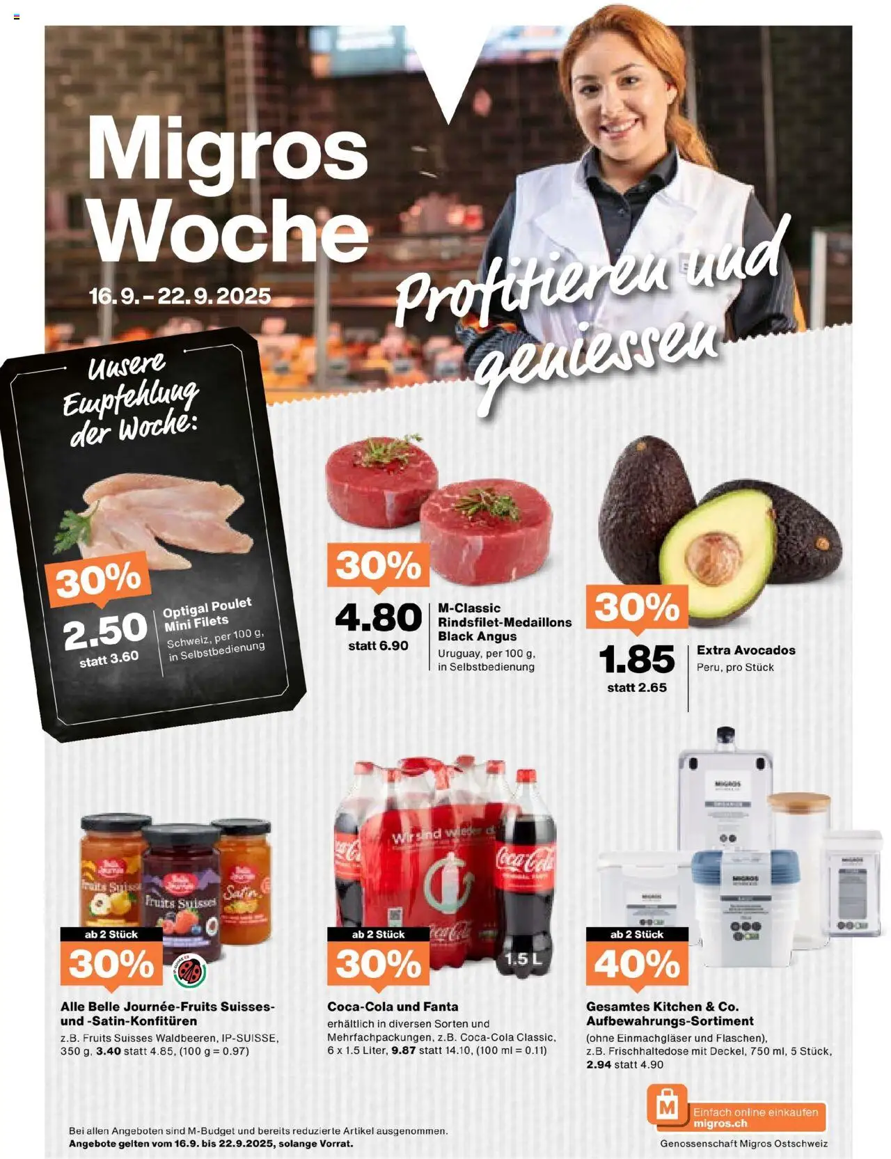 Migros Aktionen - Seite 1- gültig ab 16.09.2025