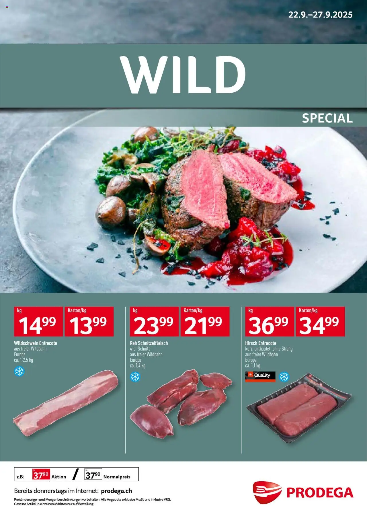 Prodega Aktionen Wild - Seite 1- gültig ab 22.09.2025