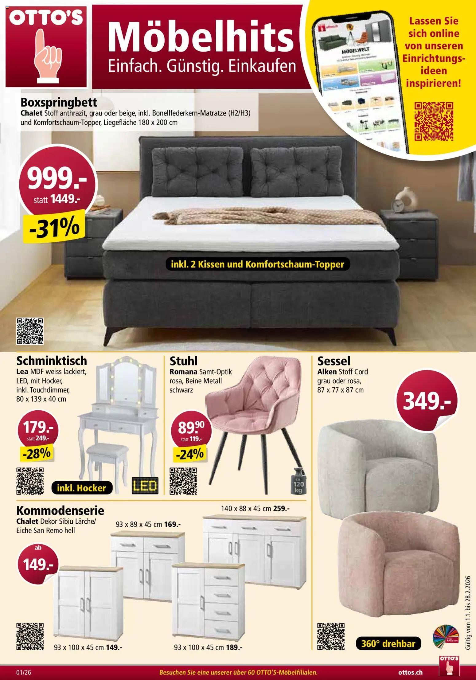 Otto's Aktionen Möbelflyer - Seite 1- gültig ab 01.01.2026