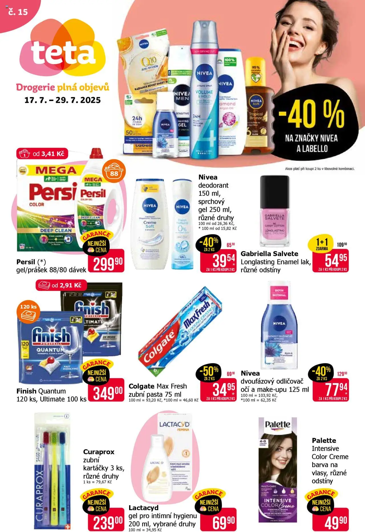 TETA Drogerie leták - strana 1- platný od 17.07.2025