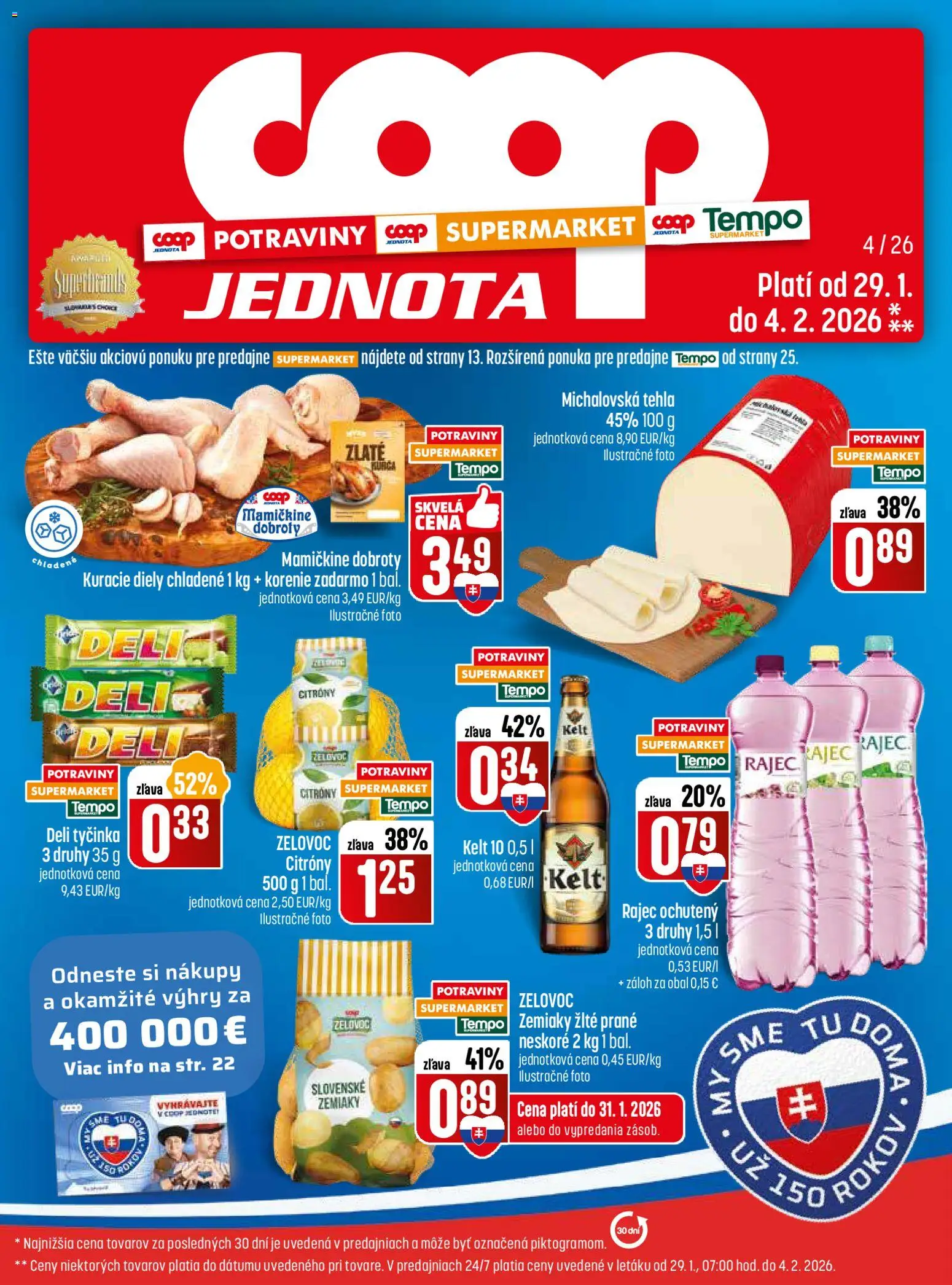 COOP Jednota leták - strana 1- platný od 29.01.2026
