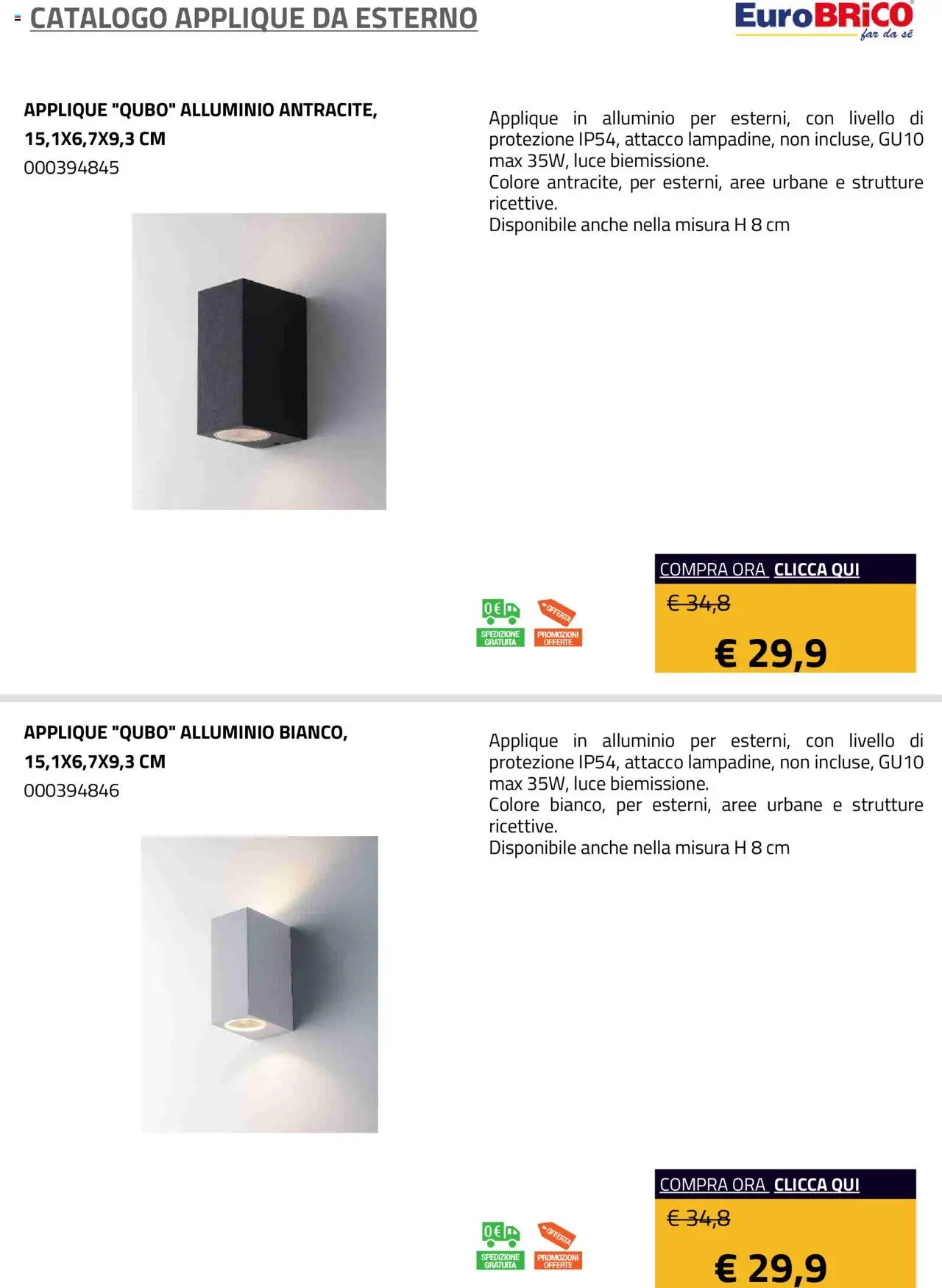 Eurobrico Applique da Esterno catalogo - pagina 23 - valido dal 23/07/2025