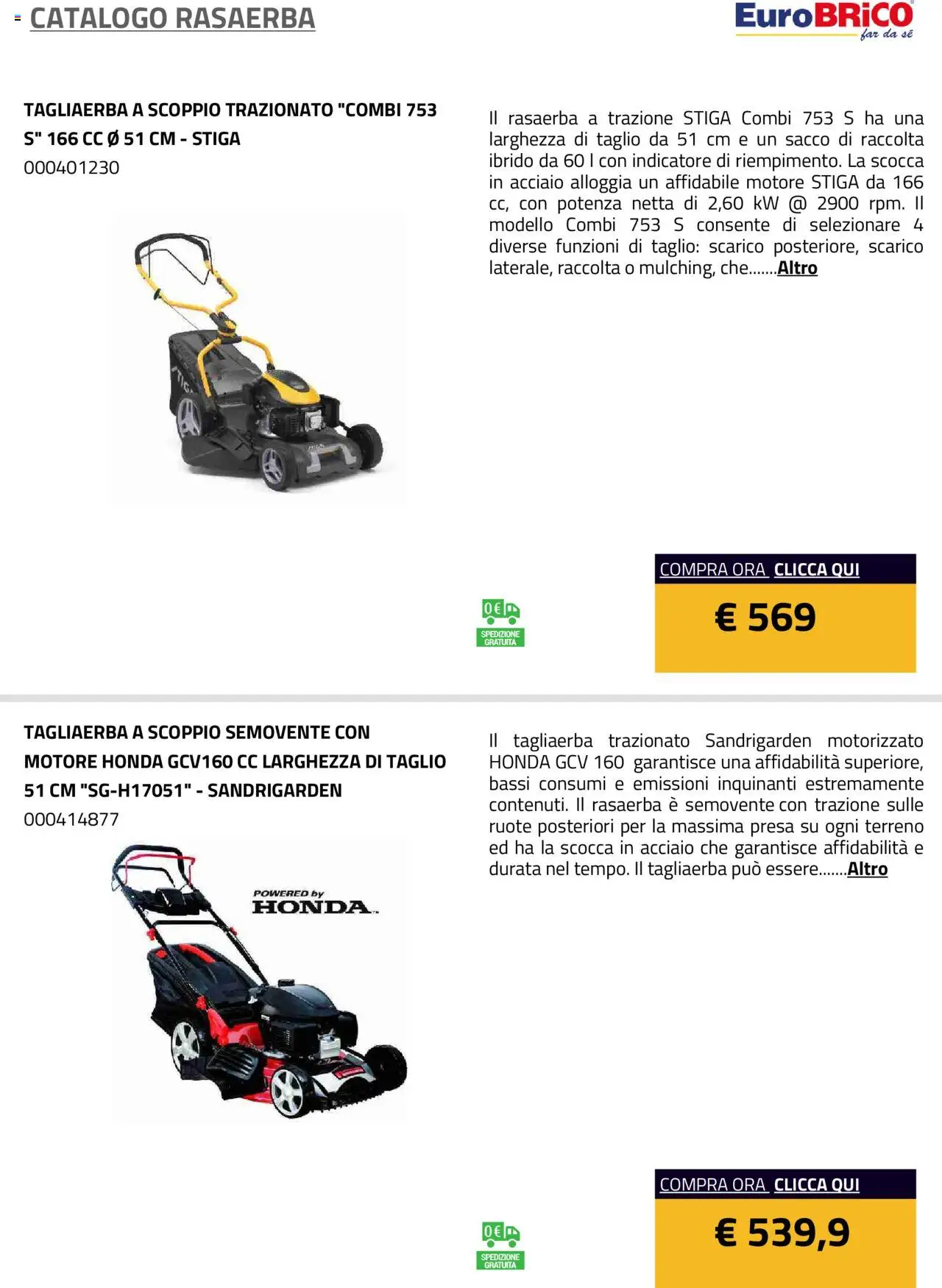 Eurobrico Rasaerba catalogo - pagina 6 - valido dal 23/07/2025