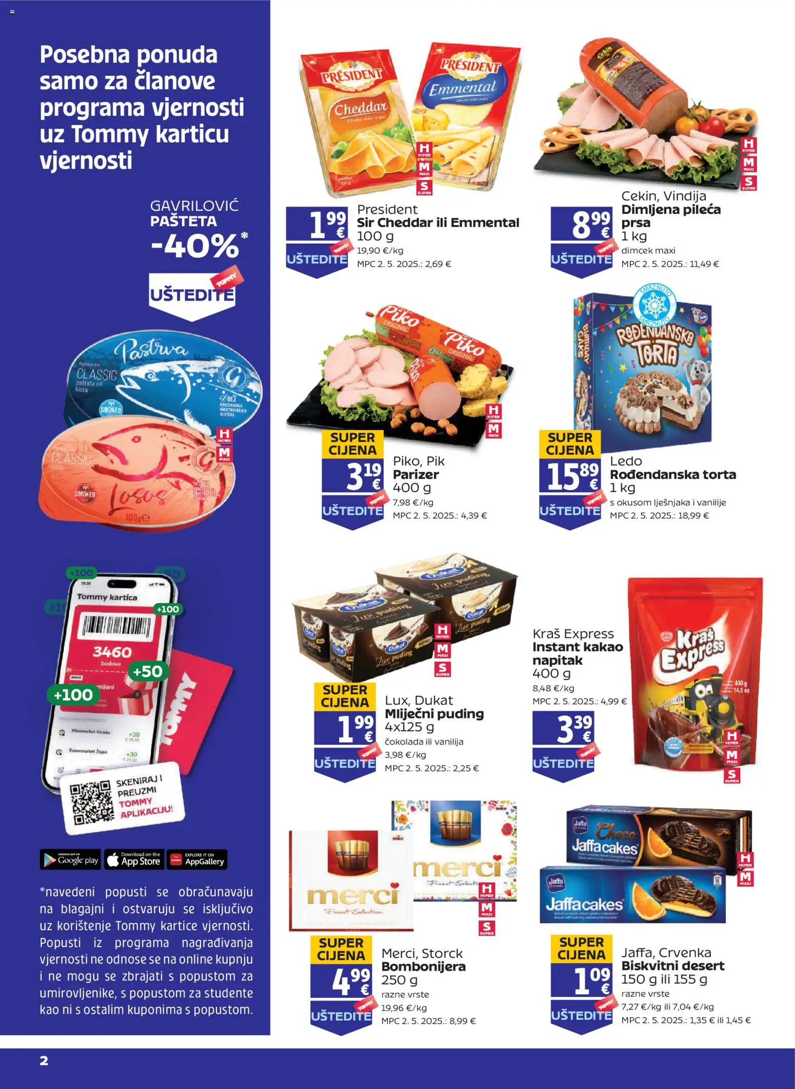 Tommy - Pogodnosti za Tommy vjerne članove - stranica 1- važeći od 05.03.2026