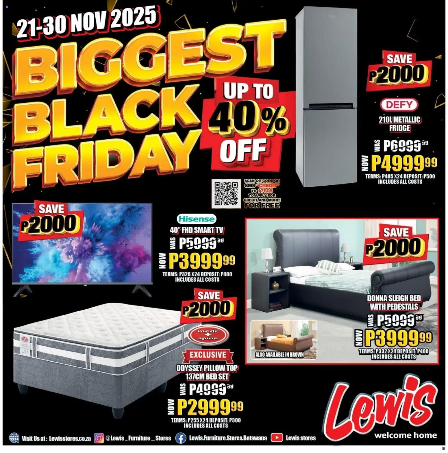 Lewis Stores - Botswana Black Friday - page 1- valid from 21/11/2025