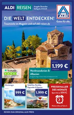 Vorschau Aldi Reisen  Reisemagazin gültig ab 01.12.2025