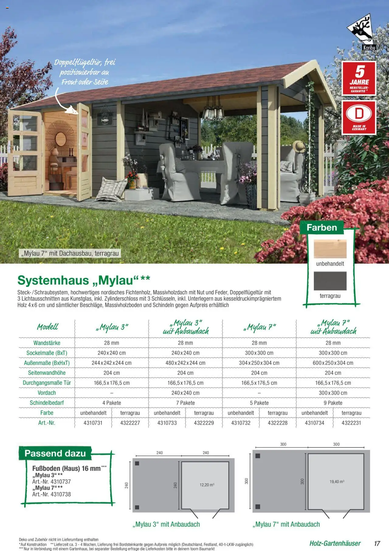 Toom Baumarkt Gartenhäuser & Carports  - Seite 17 - gültig ab 01.01.2025