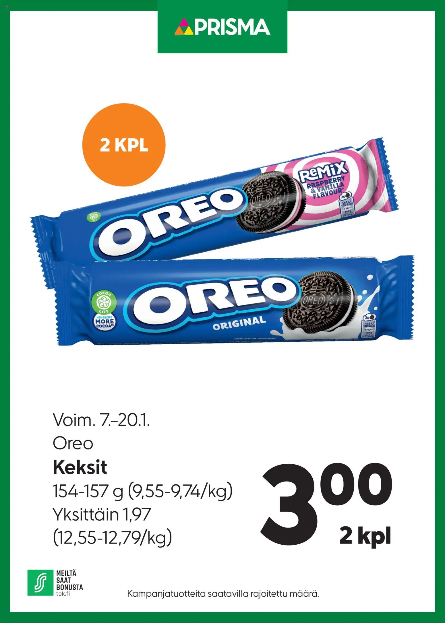 Prisma tarjoukset Oreo - sivu 1- voimassa alkaen 07/01/2026