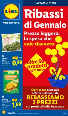 Anteprima Lidl Gennaio catalogo valida dal 02/01/2026
