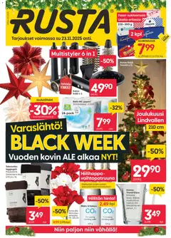 Esikatselu Rusta - Black Friday voimassa alkaen 17/11/2025