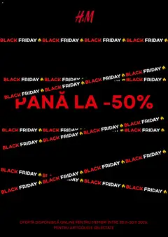 H&M Black Friday valabil de la 28.11.2025